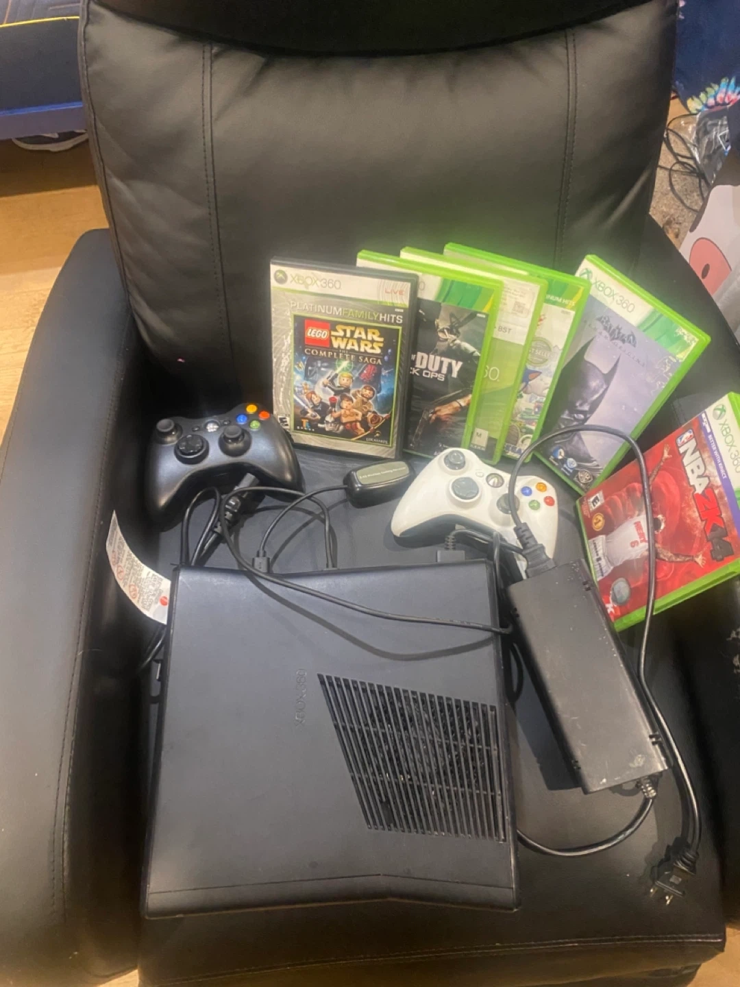 Xbox 360 Console with Games & Controllers