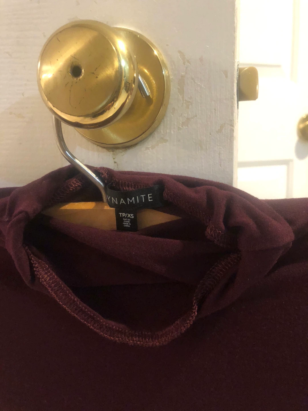 Burgundy Long Sleeve Top XS - photo 2