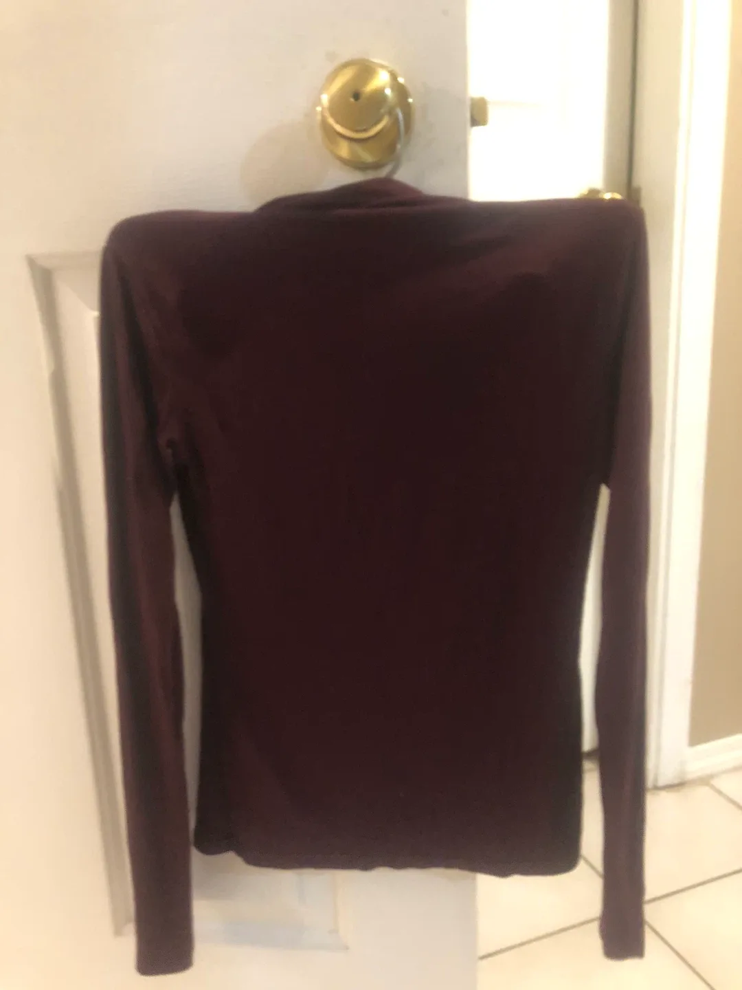 Burgundy Long Sleeve Top XS image indicator(3)