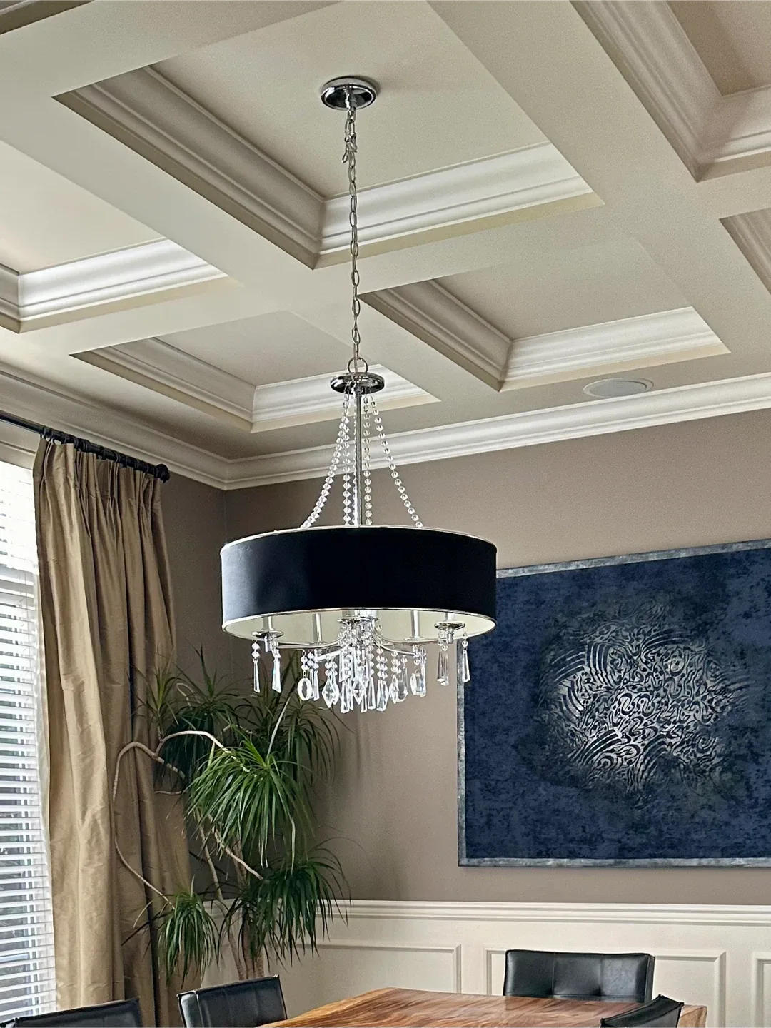 Elegant Black & Chrome Chandelier image indicator(2)