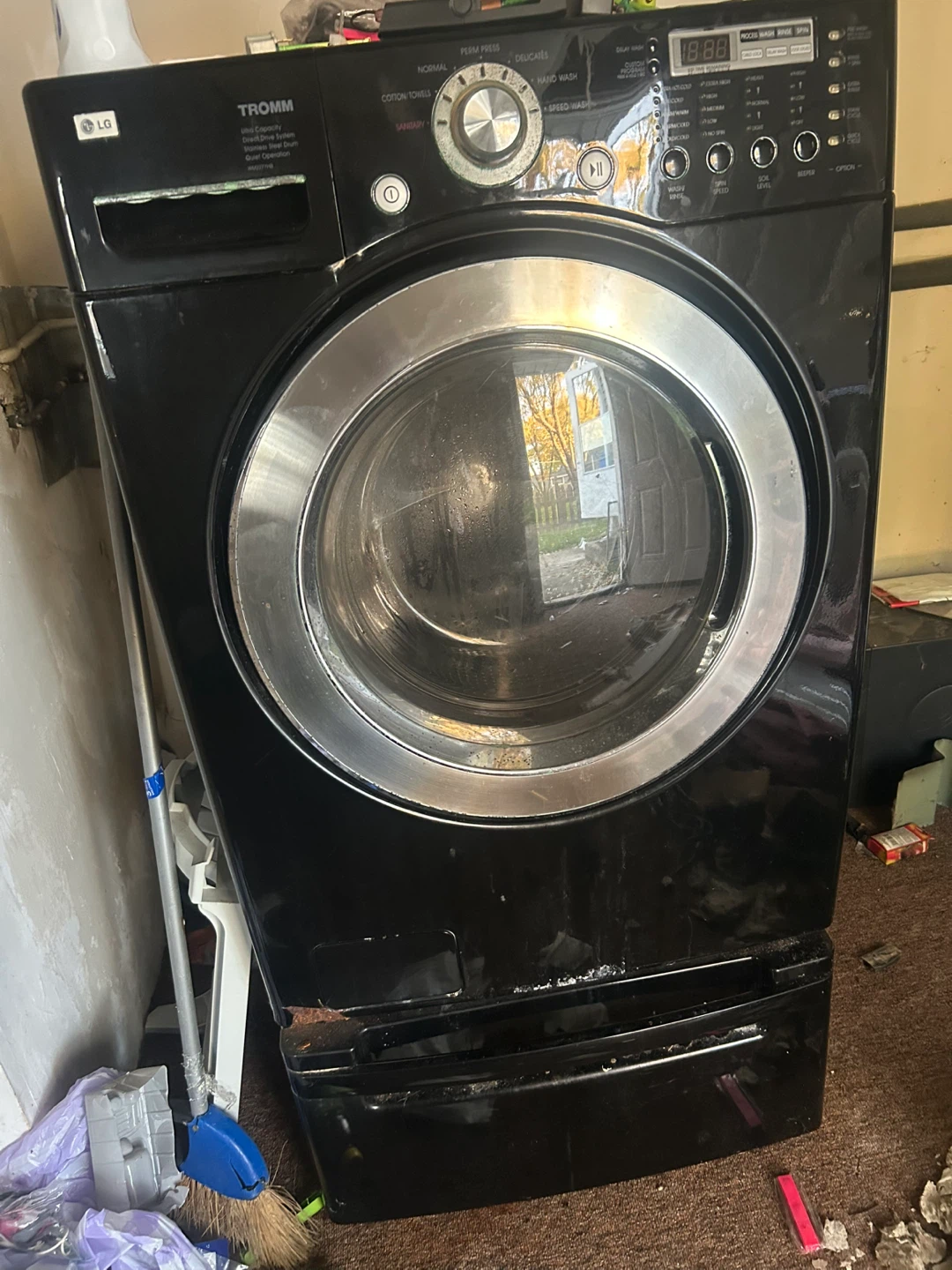 LG washer, and dryer with pedestal shelves - photo 2