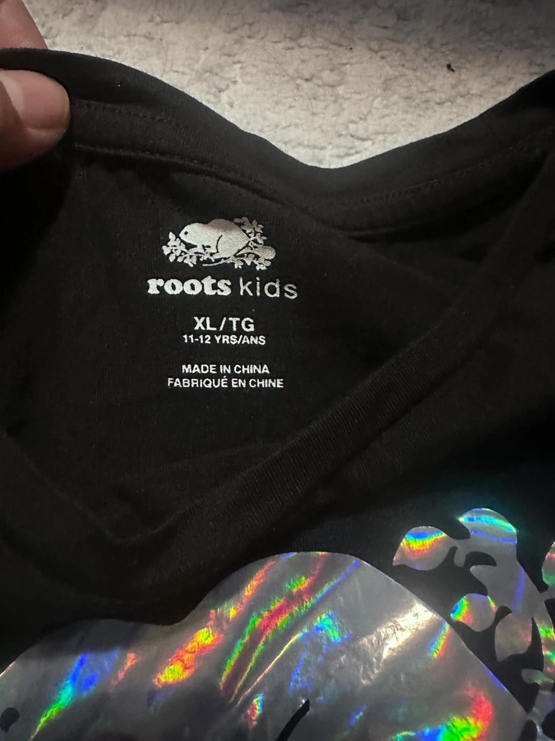 Roots Kids Black T-shirt XL (11-12 yrs) - photo 2