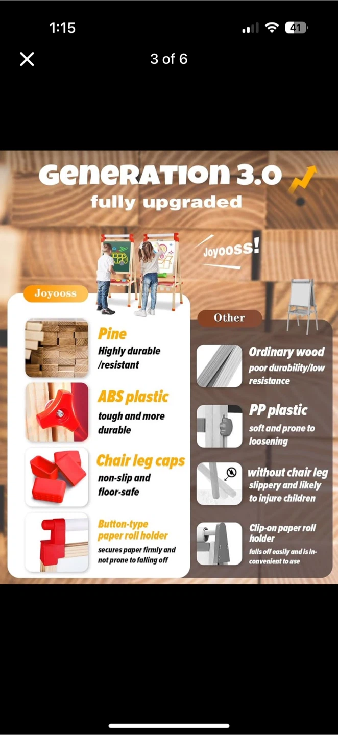 Kids Easel 3 in 1- Brand: Joyooss - photo 3