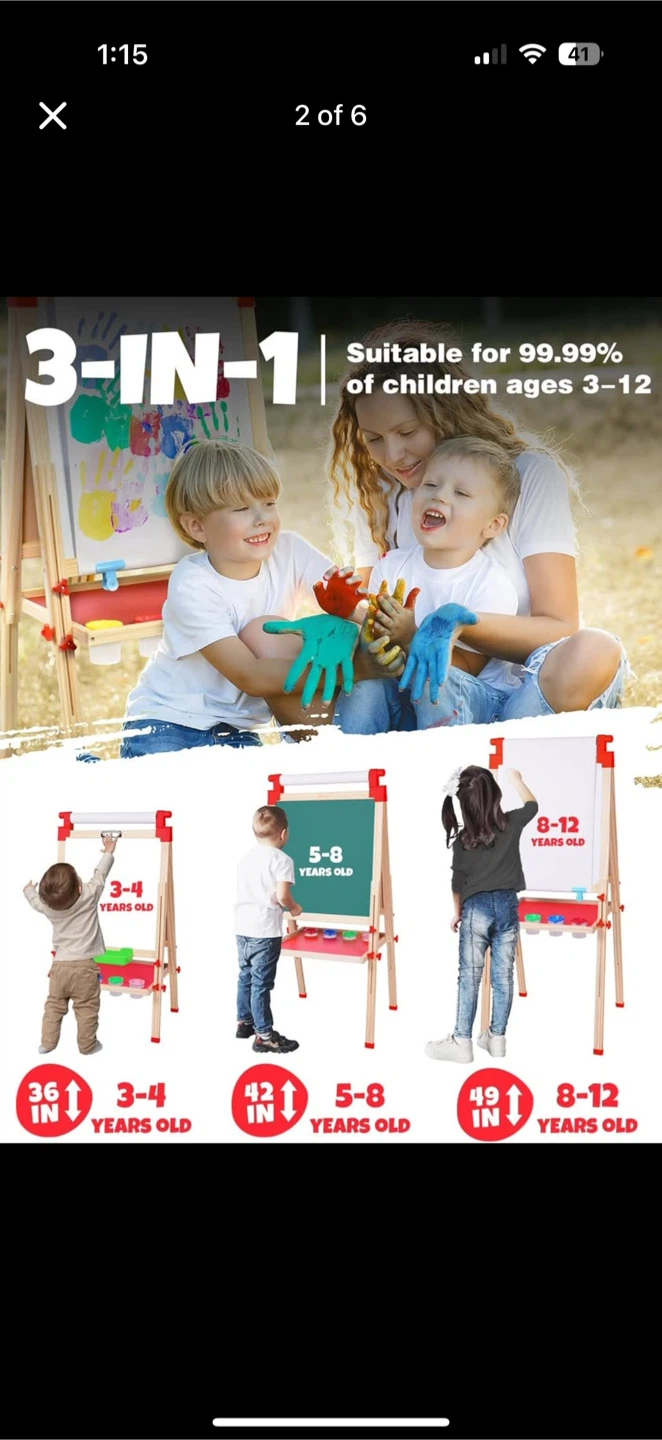 Kids Easel 3 in 1- Brand: Joyooss - photo 2