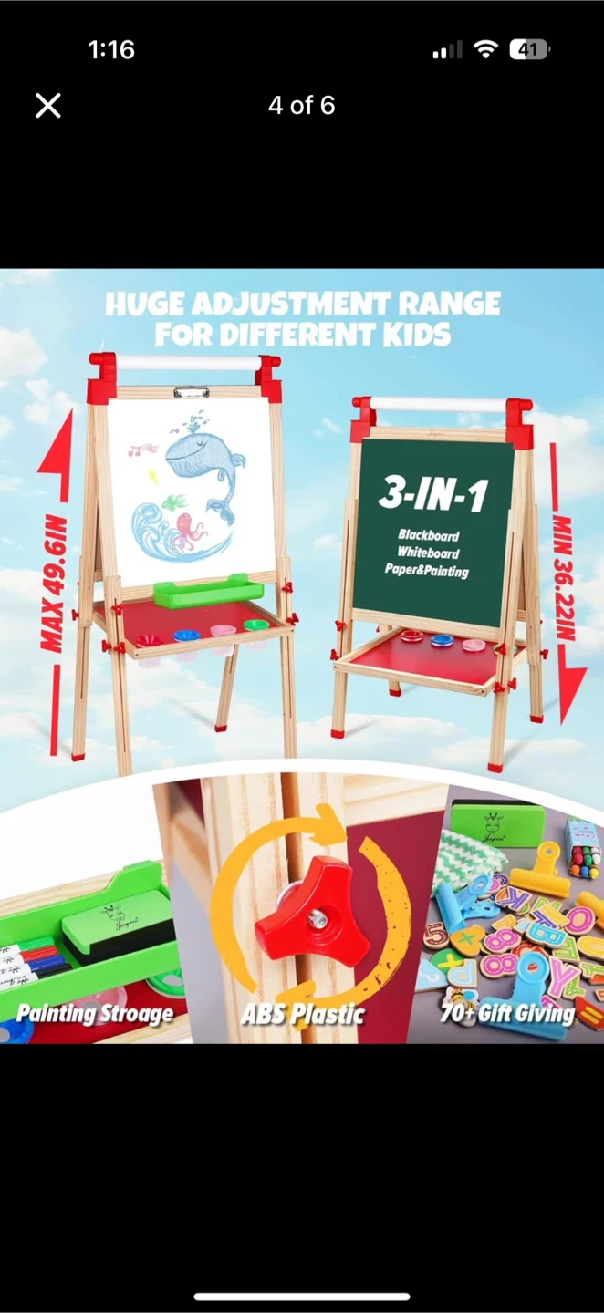 Kids Easel 3 in 1- Brand: Joyooss - photo 4