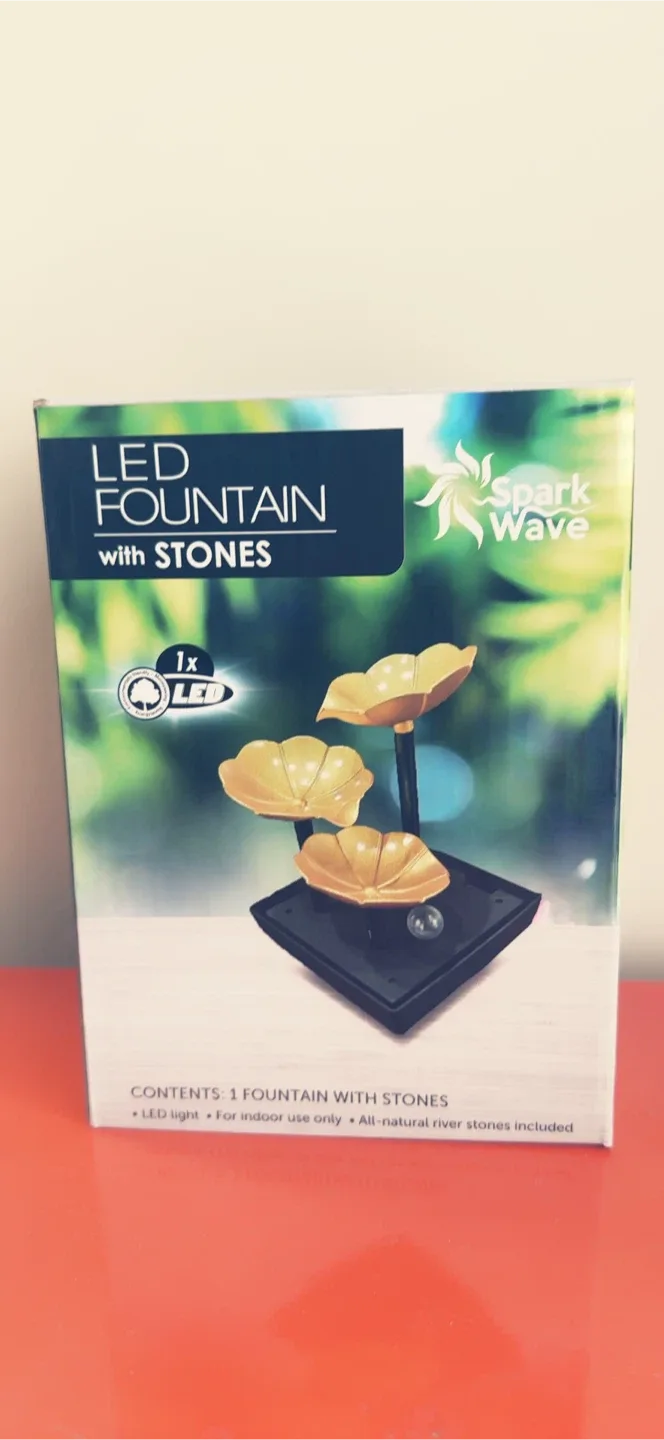 Spark Wave LED Fountain with Stones image indicator(3)