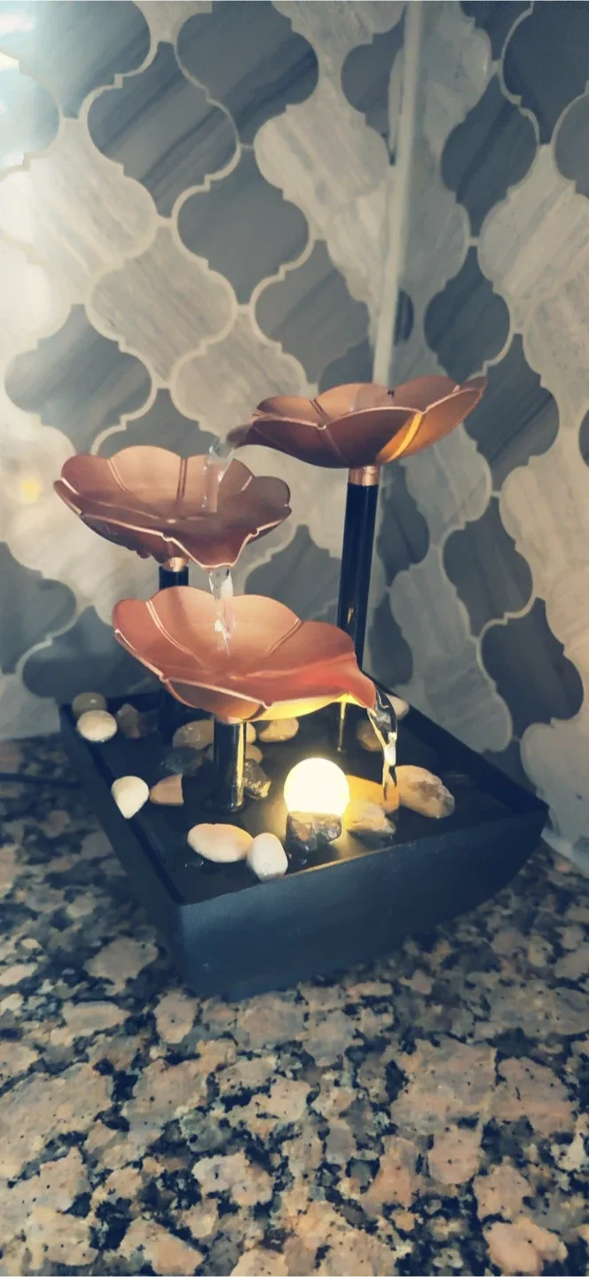 Spark Wave LED Fountain with Stones image indicator(8)