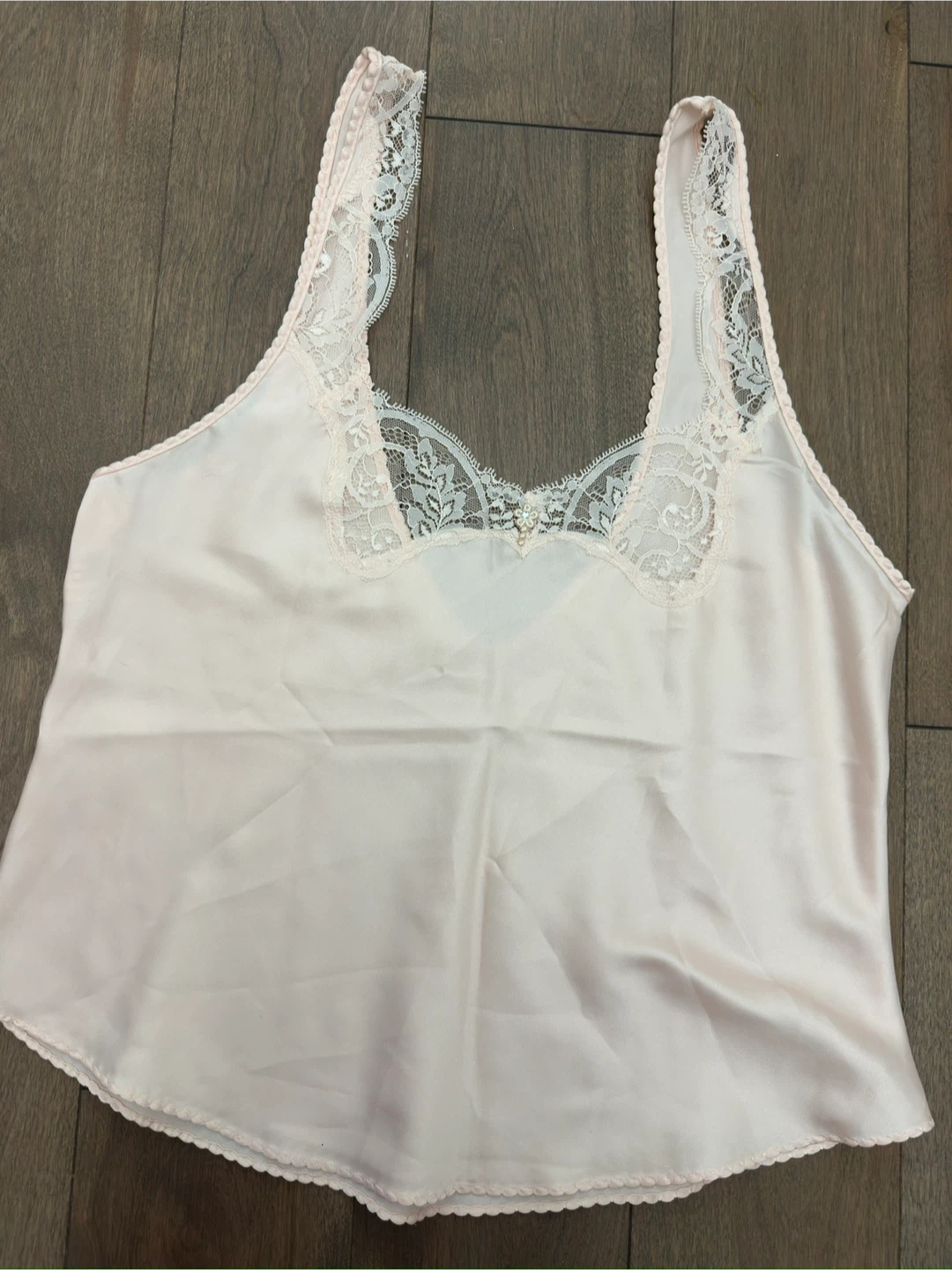 Vintage Jon-Blanc Pink Lace Cami - Size 36 - photo 2