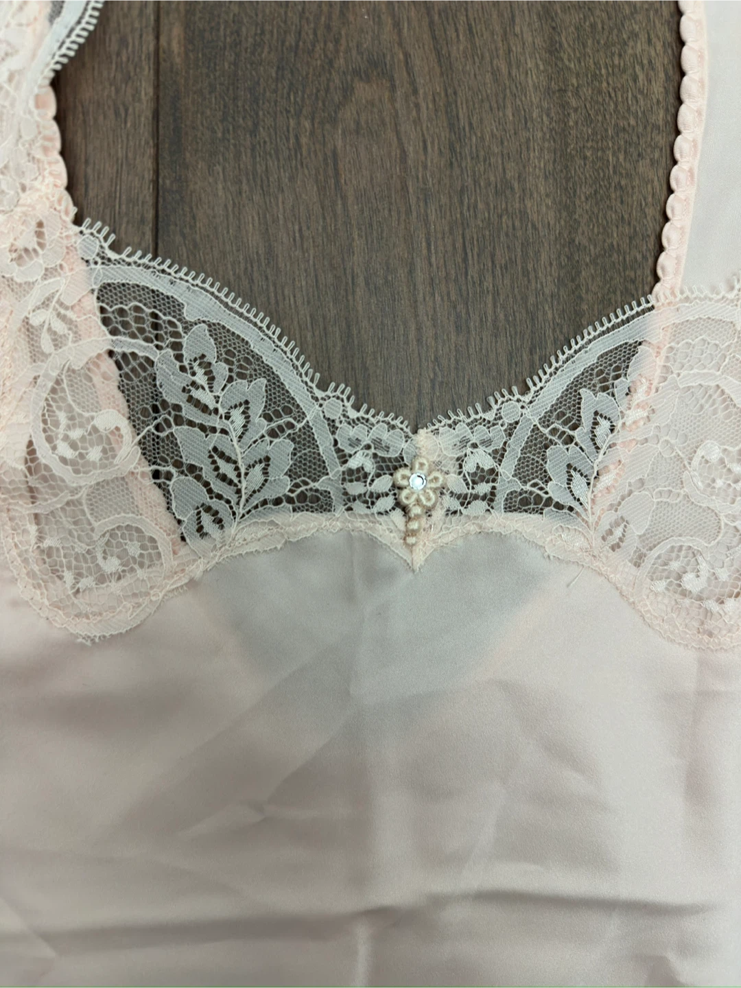 Vintage Jon-Blanc Pink Lace Cami - Size 36 - photo 3