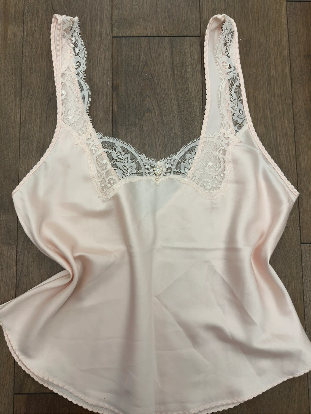 Vintage Jon-Blanc Pink Lace Cami - Size 36
