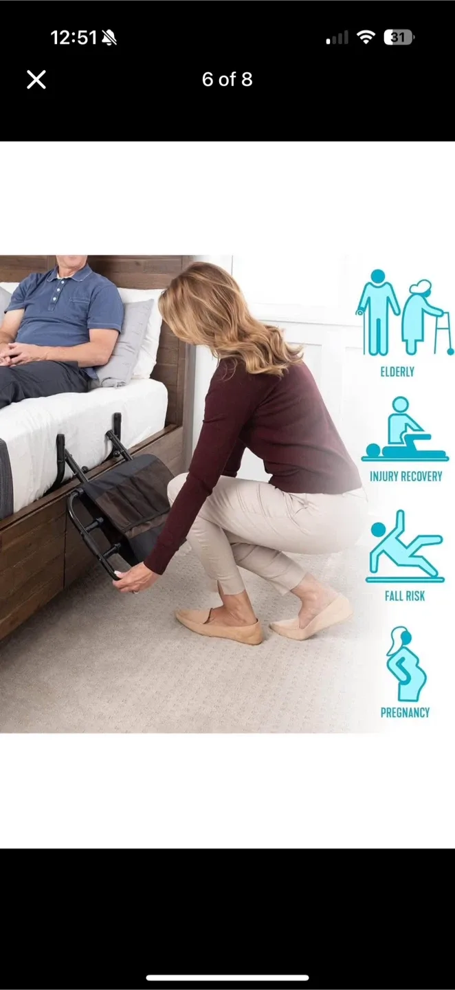 Bedside Folding Bed Rail for children/kids/toddler/elderly image indicator(6)