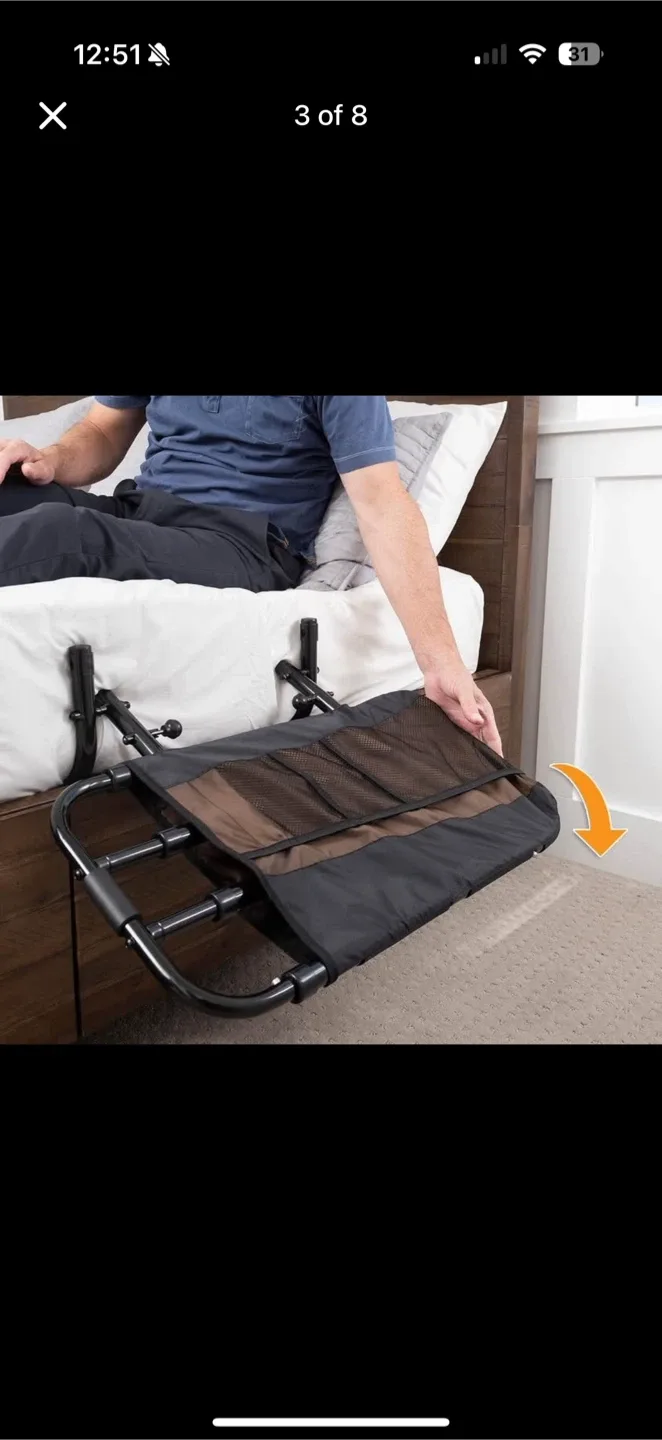 Bedside Folding Bed Rail for children/kids/toddler/elderly image indicator(3)