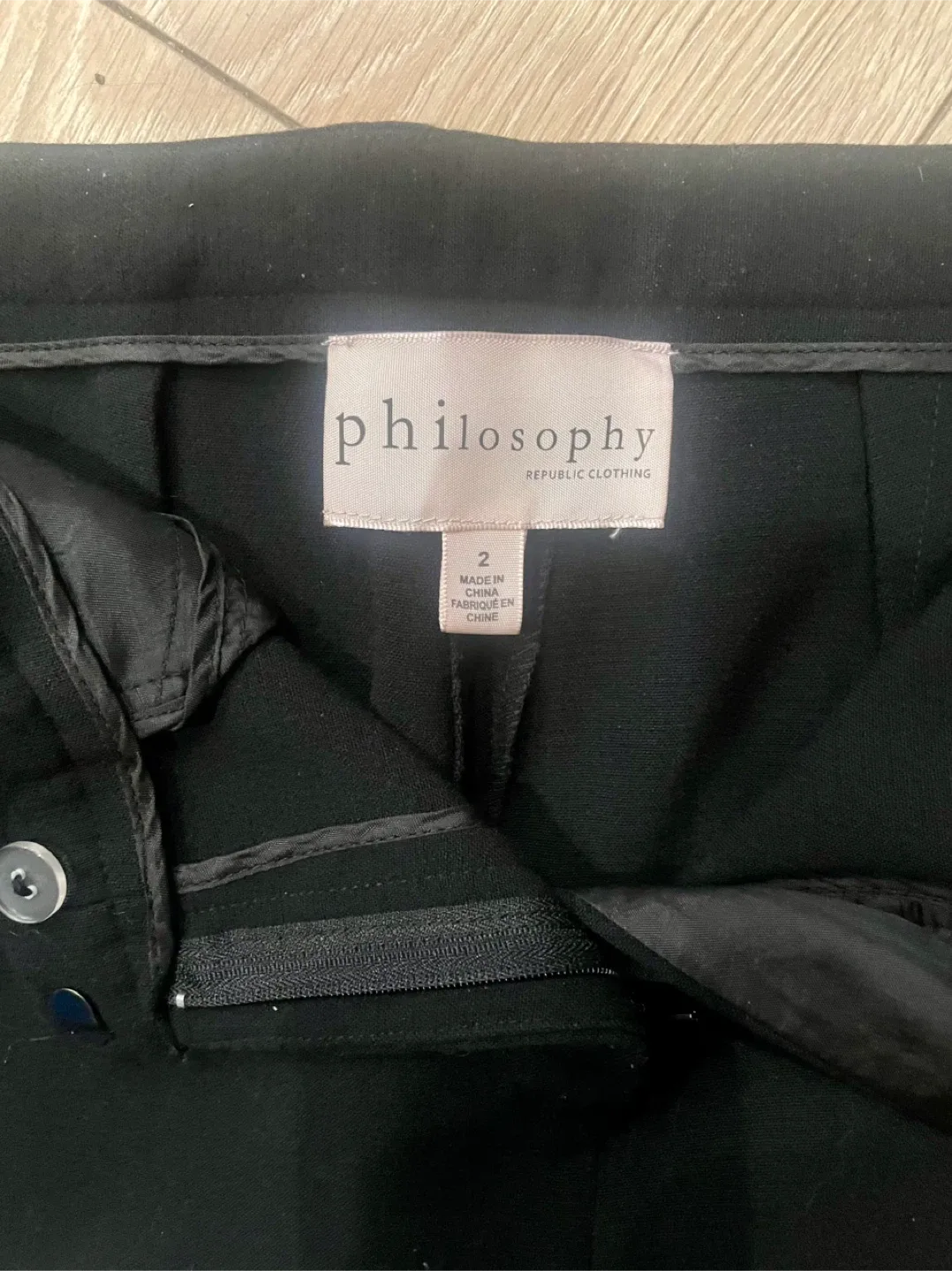 Philosophy Black Pants - Size 2 image indicator(2)