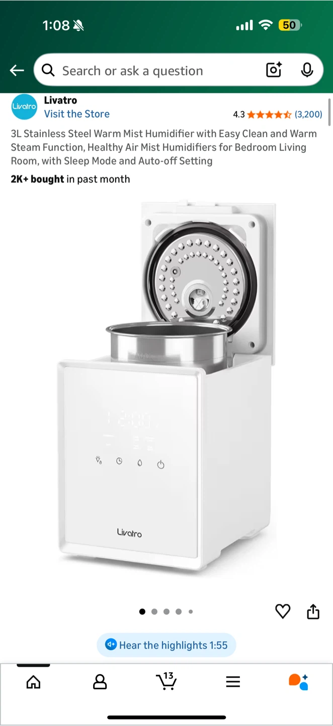 Livatro Stainless Steel Steam Humidifier - photo 2