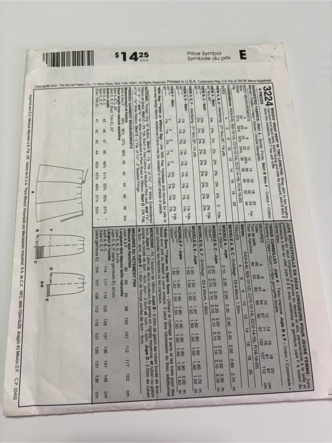 McCall's Sewing Pattern 3224 Size C (10-12-14) - photo 2