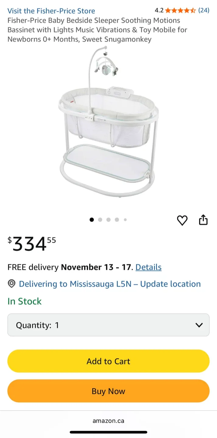 Baby Sleep Bassinet Bed - Portable image indicator(6)