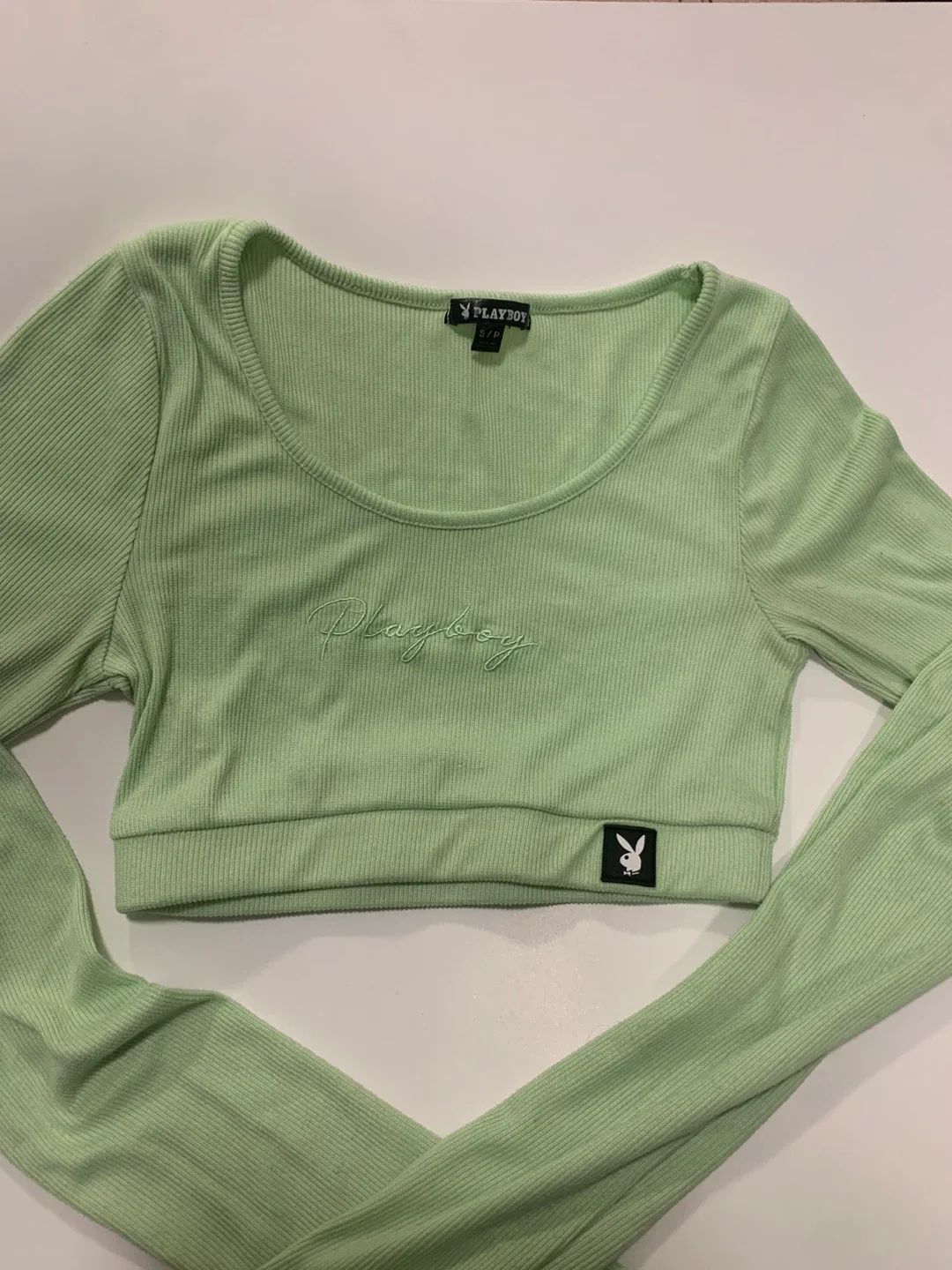 Playboy Top - Size S/M - Light Green