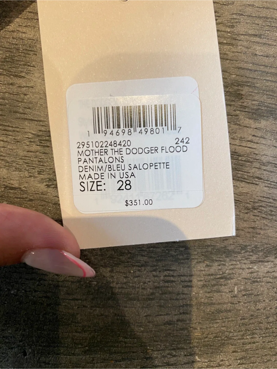 Mother The Dodger Flood Jeans - Size 28 image indicator(2)