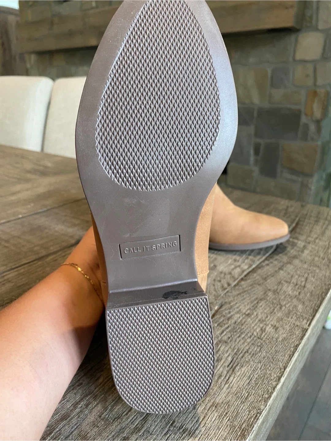 Call It Spring Tan Ankle Boots - Size 8 image indicator(2)