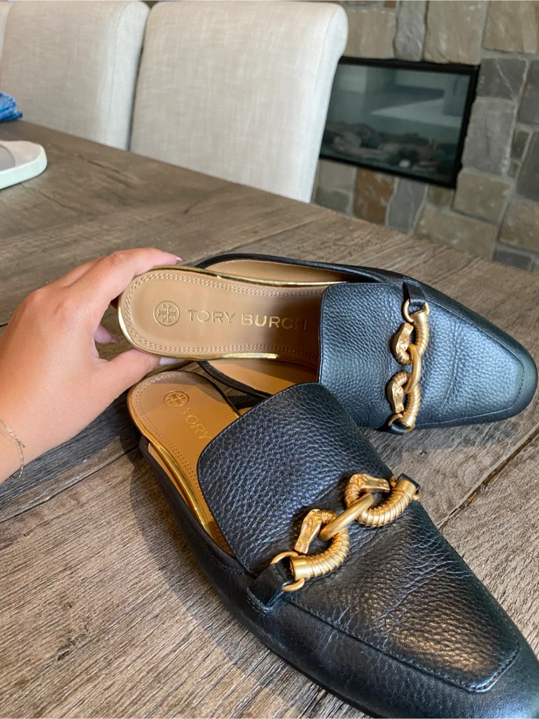 Tory Burch Leather Mules - Size 8.5 image indicator(2)