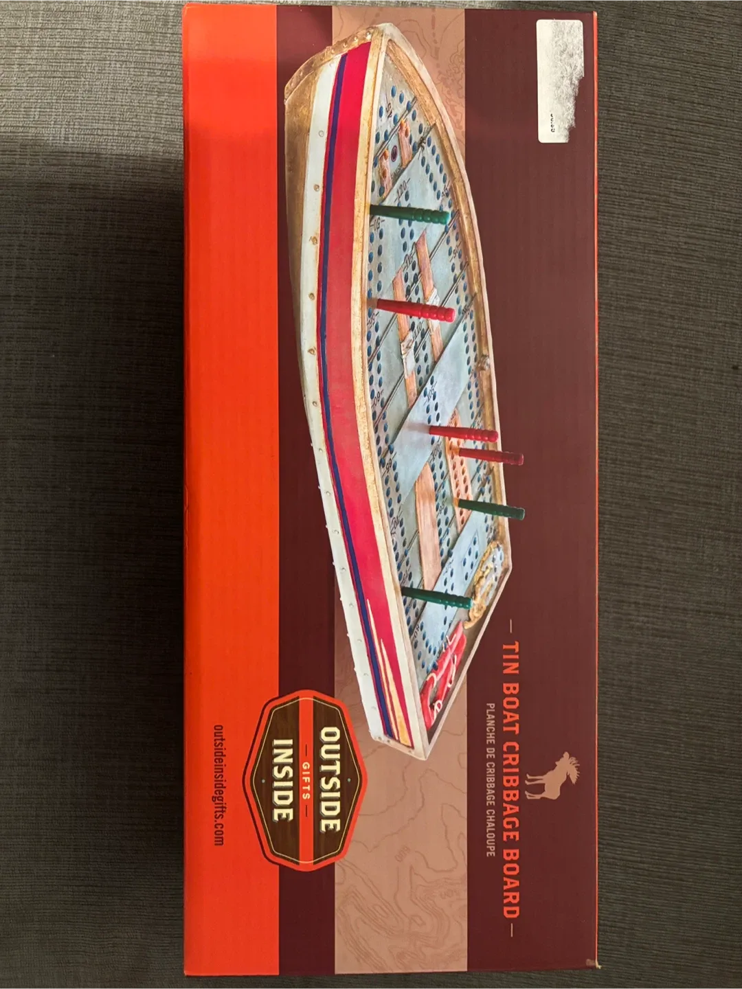 Brand new in box tin boat cribbage board