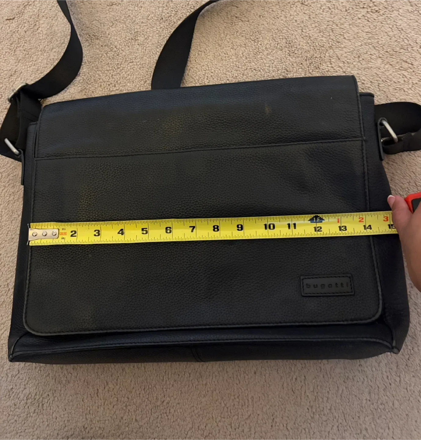 Bugatti Black Messenger Bag image indicator(3)