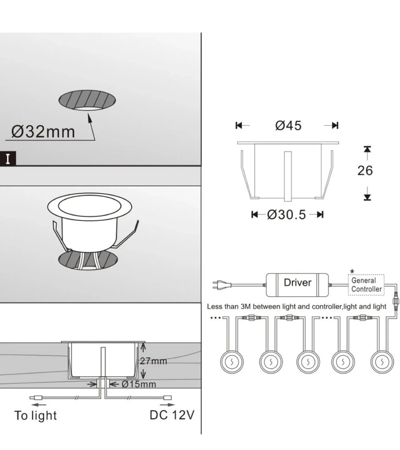LED Deck Lights Kits Multi-Color RGB Stainless Steel Waterproof image indicator(6)