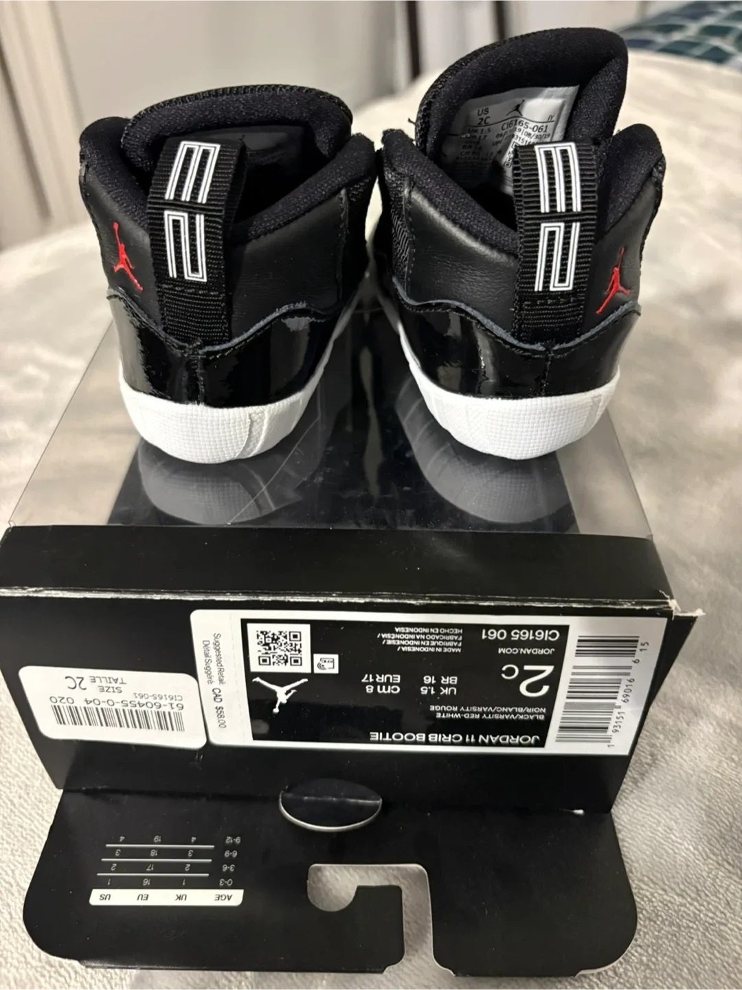 Jordan 11 Crib Bootie - Size 2C - NEW image indicator(2)