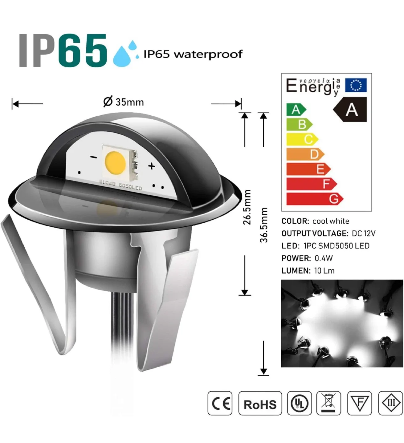 LED Deck Lights - Cool White image indicator(4)