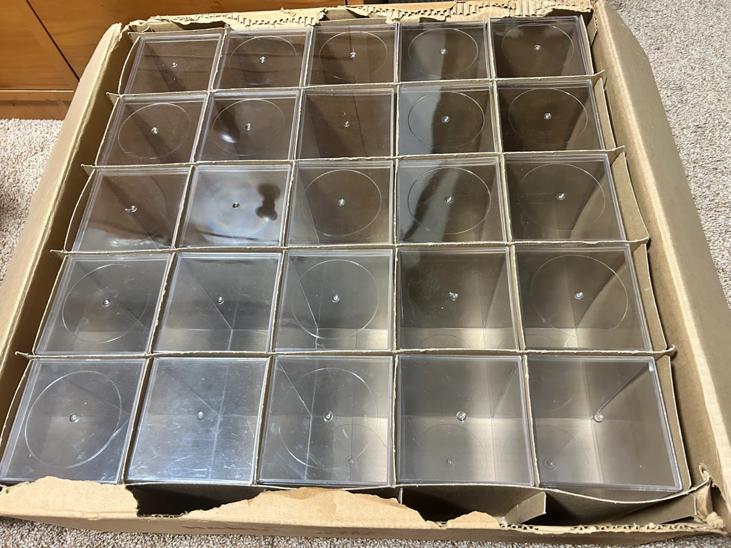 Twenty-Five Clear Acrylic Display Cases