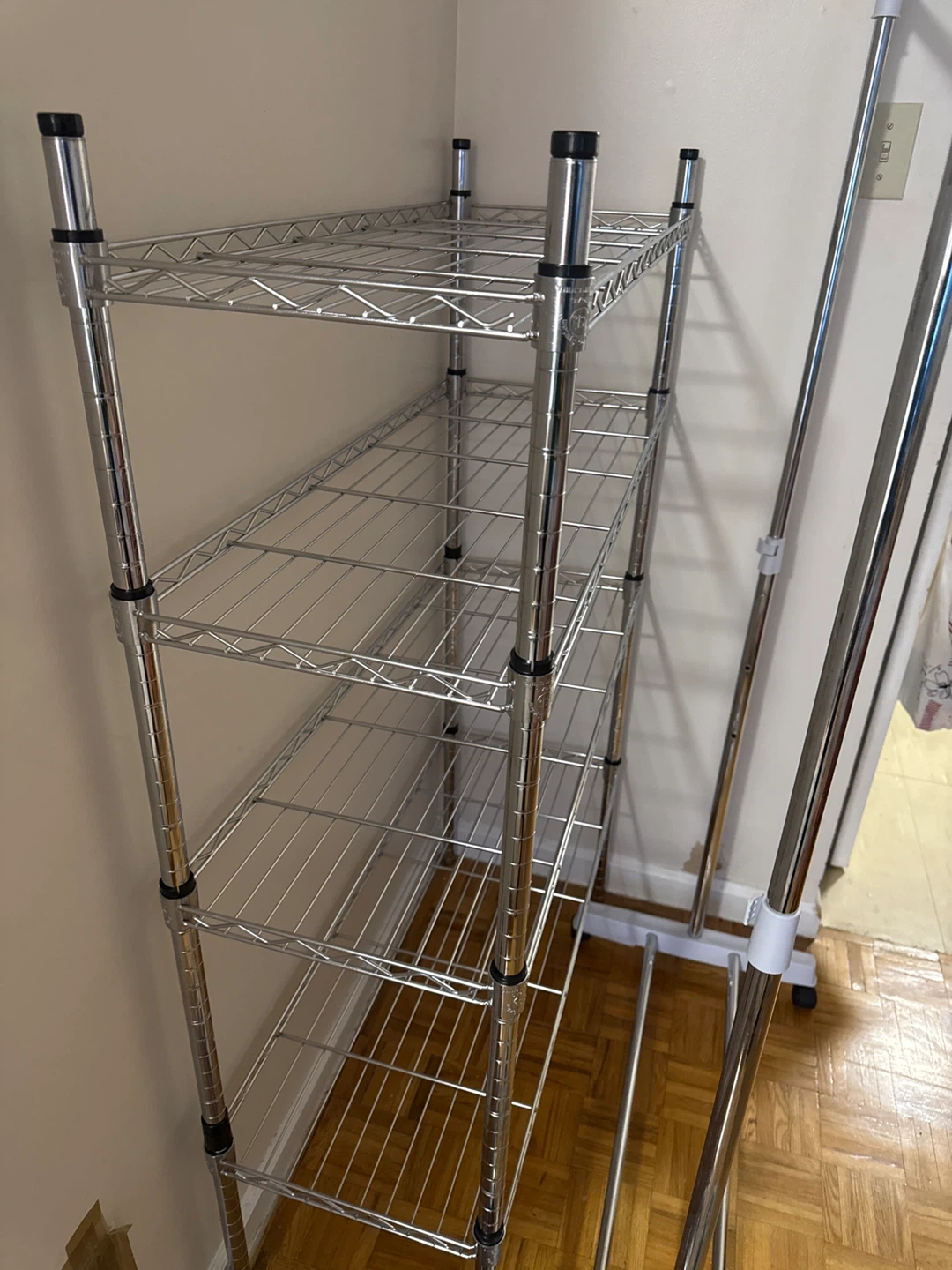 Moving sale! Chrome Metal Wire Shelving Unit - photo 2