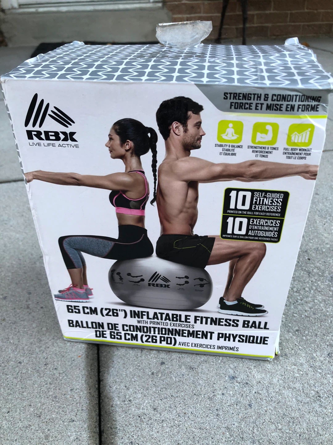 RBX 65 cm Inflatable Fitness Ball
