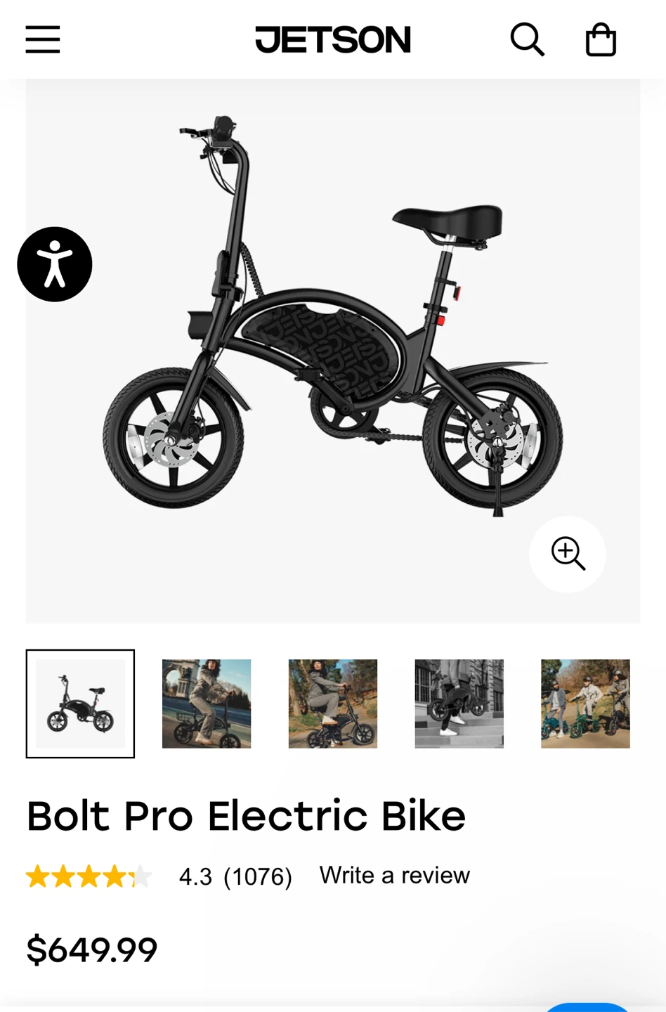Jetson Electric Bike with Charger and Helmet - photo 4
