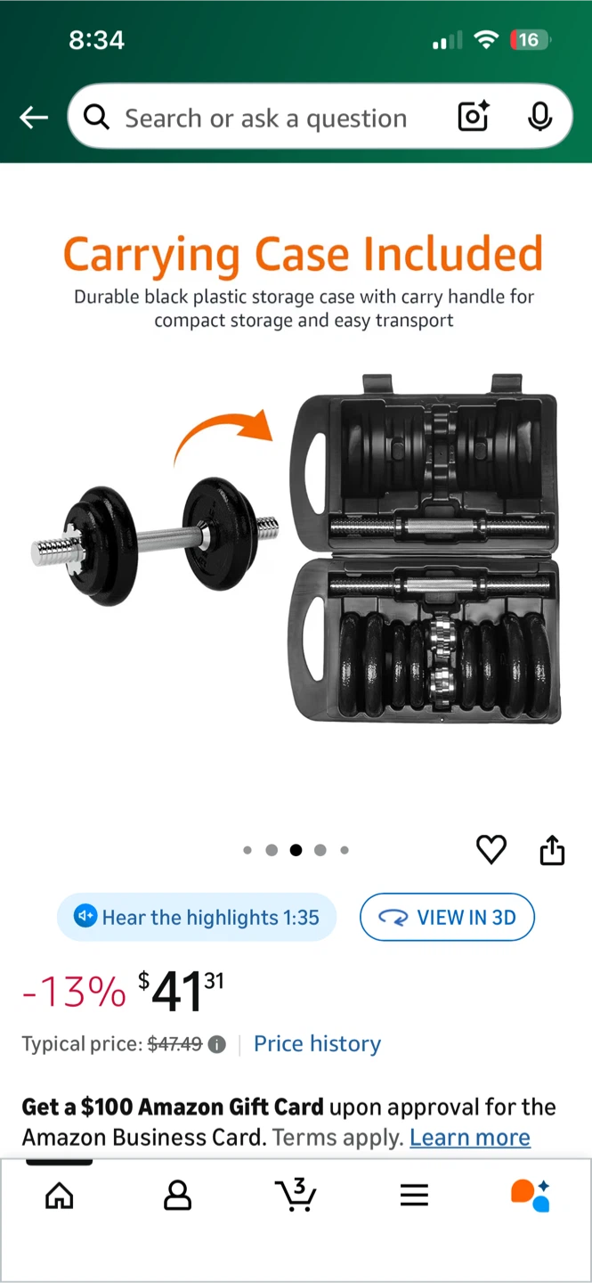 Adjustable Dumbbell Set