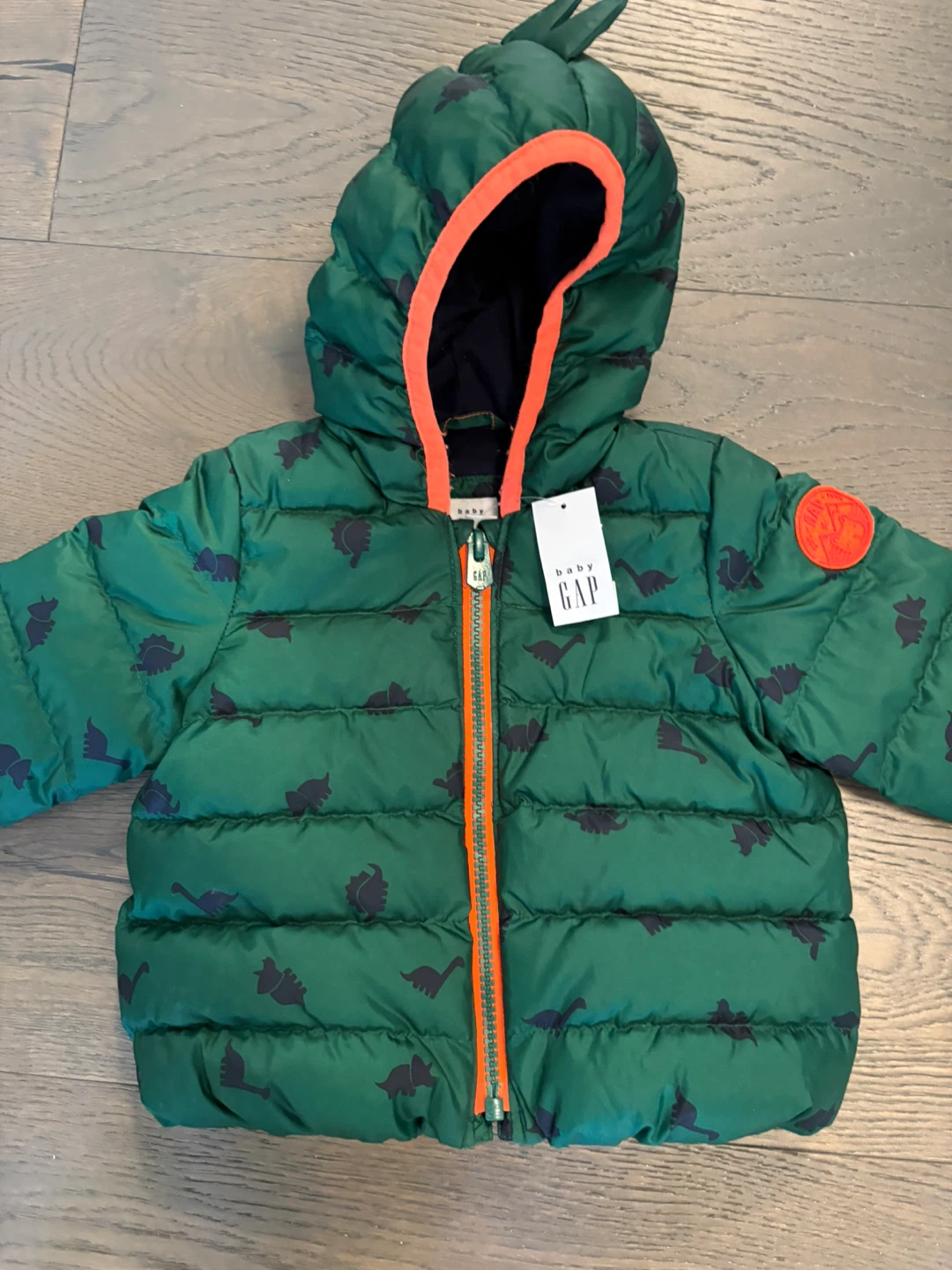 Baby gap Dino down filled fall jacket 0-6M NWT ret $98 - photo 5
