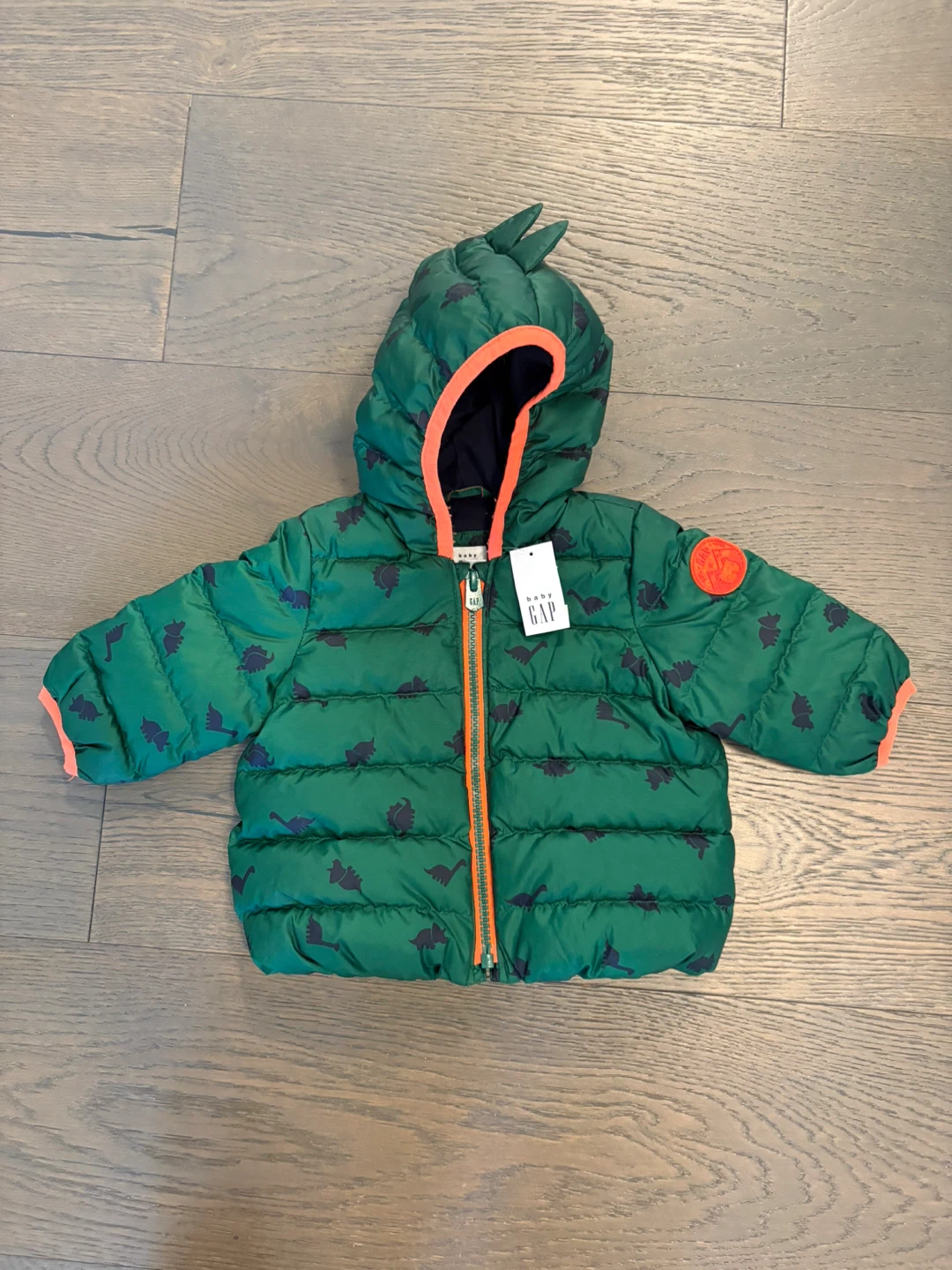 Baby gap Dino down filled fall jacket 0-6M NWT ret $98