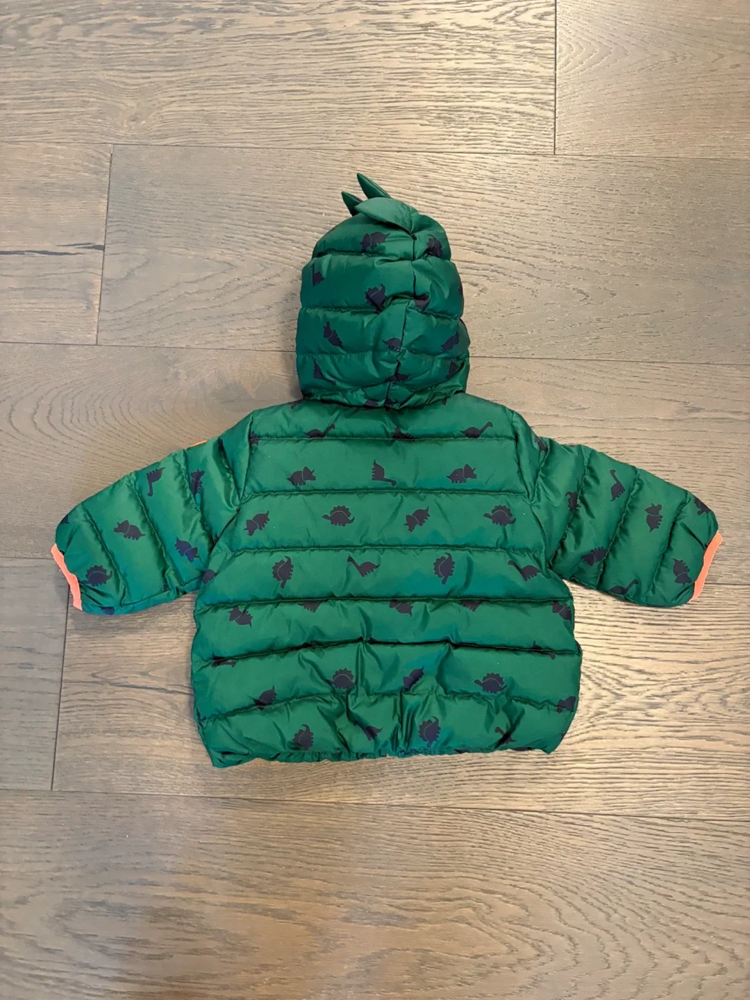 Baby gap Dino down filled fall jacket 0-6M NWT ret $98 image indicator(3)