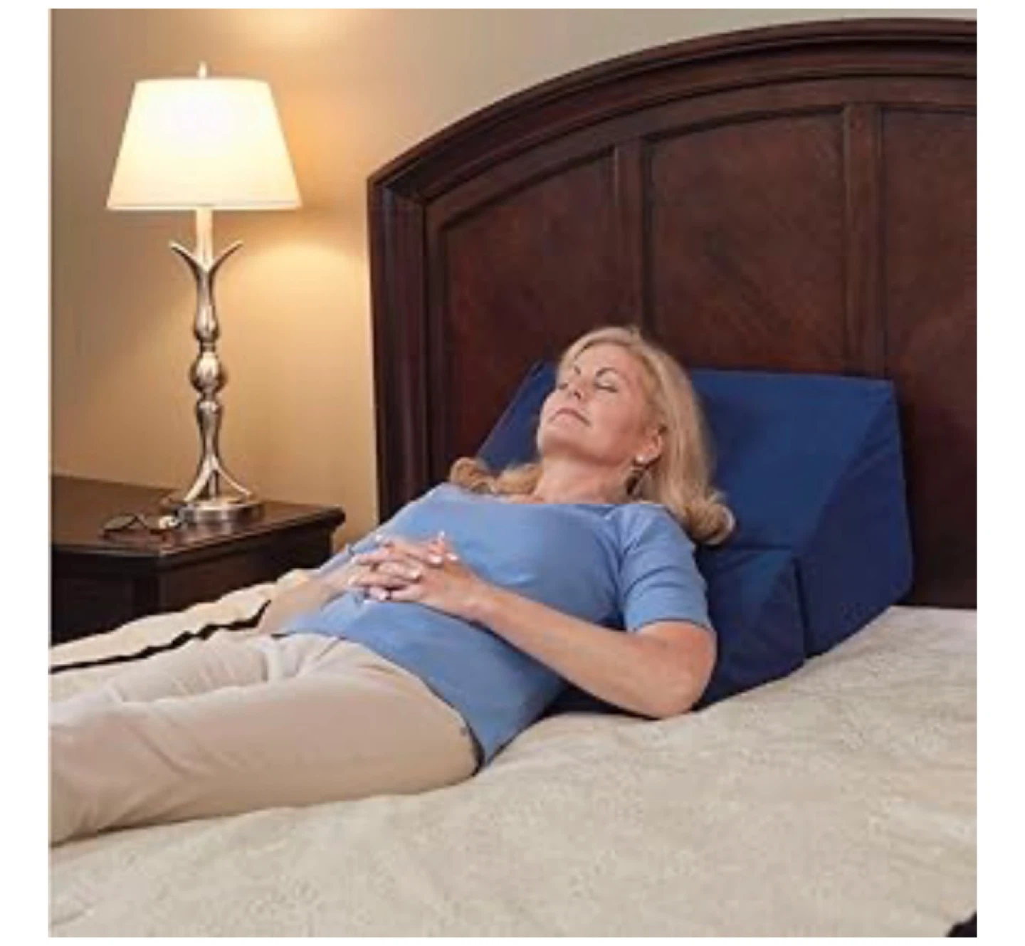 Bed Wedge Pillow - Blue - photo 3