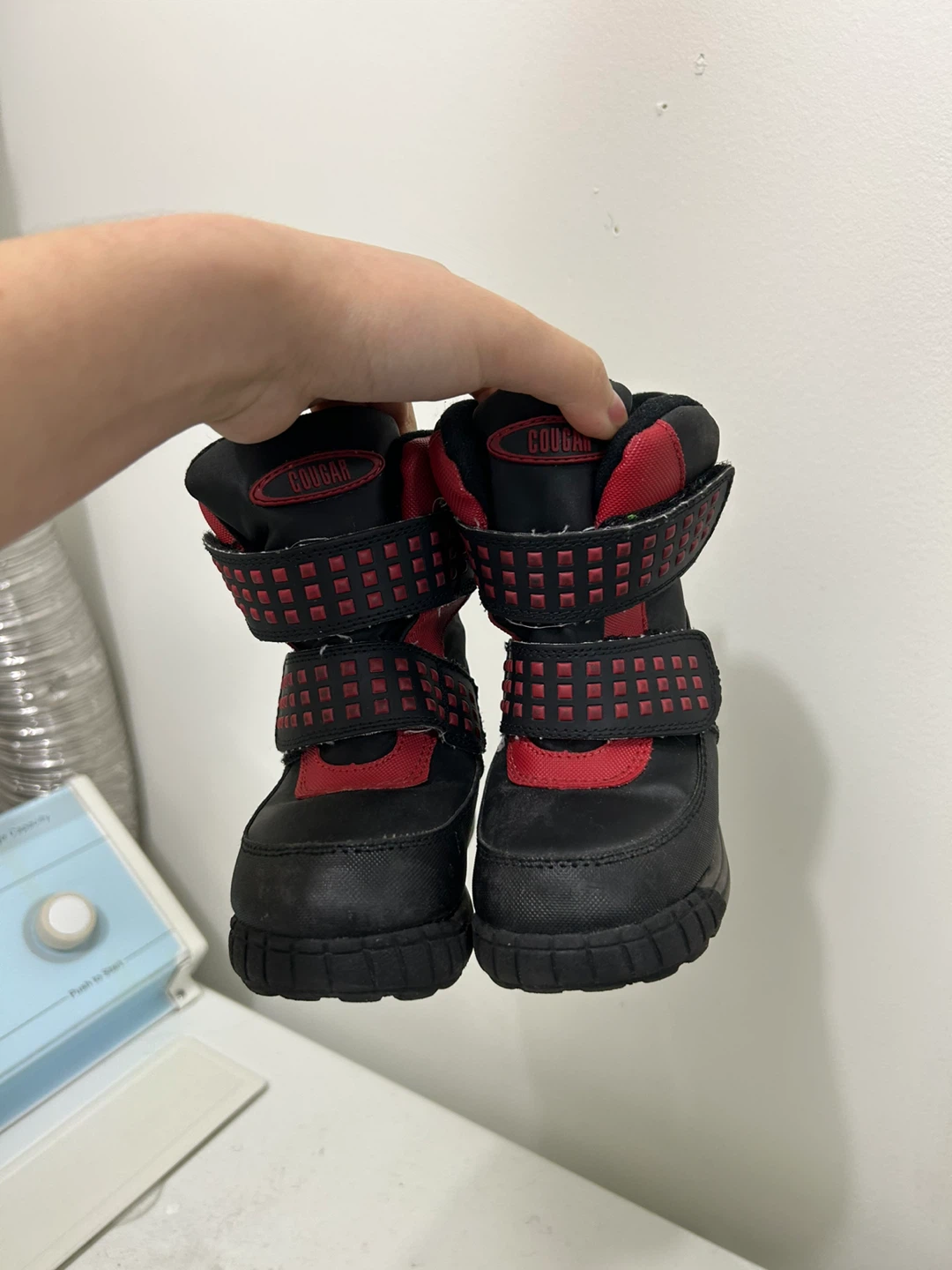 Cougar Black & Red Winter Boots toddler size 7