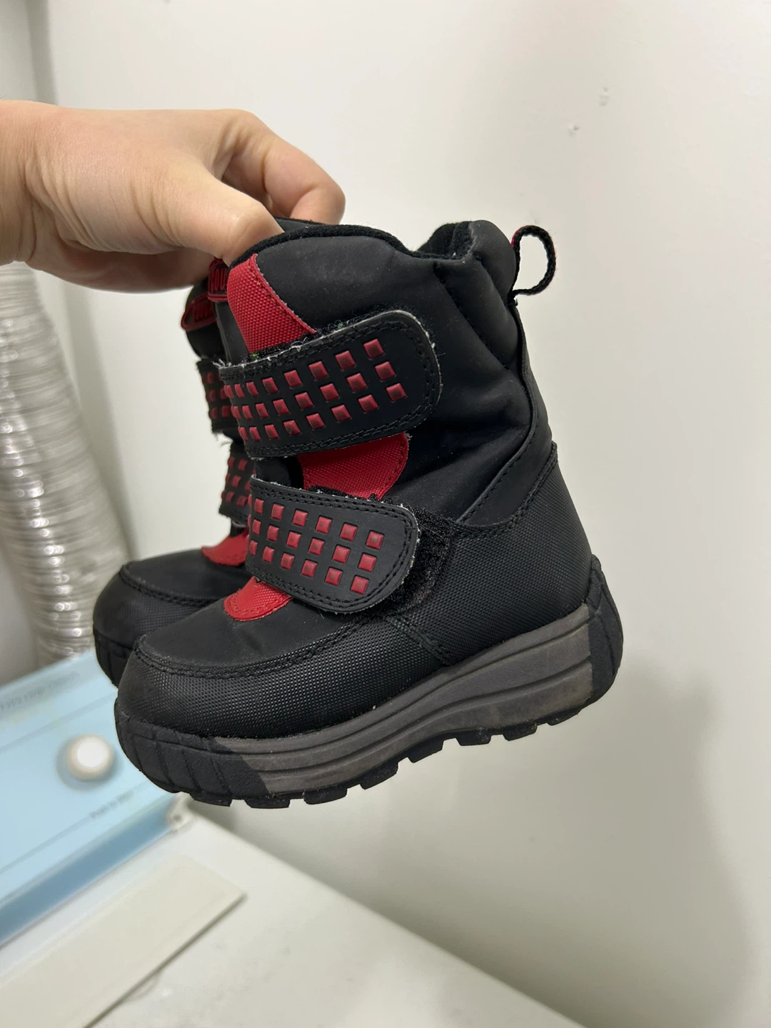 Cougar Black & Red Winter Boots toddler size 7 - photo 2