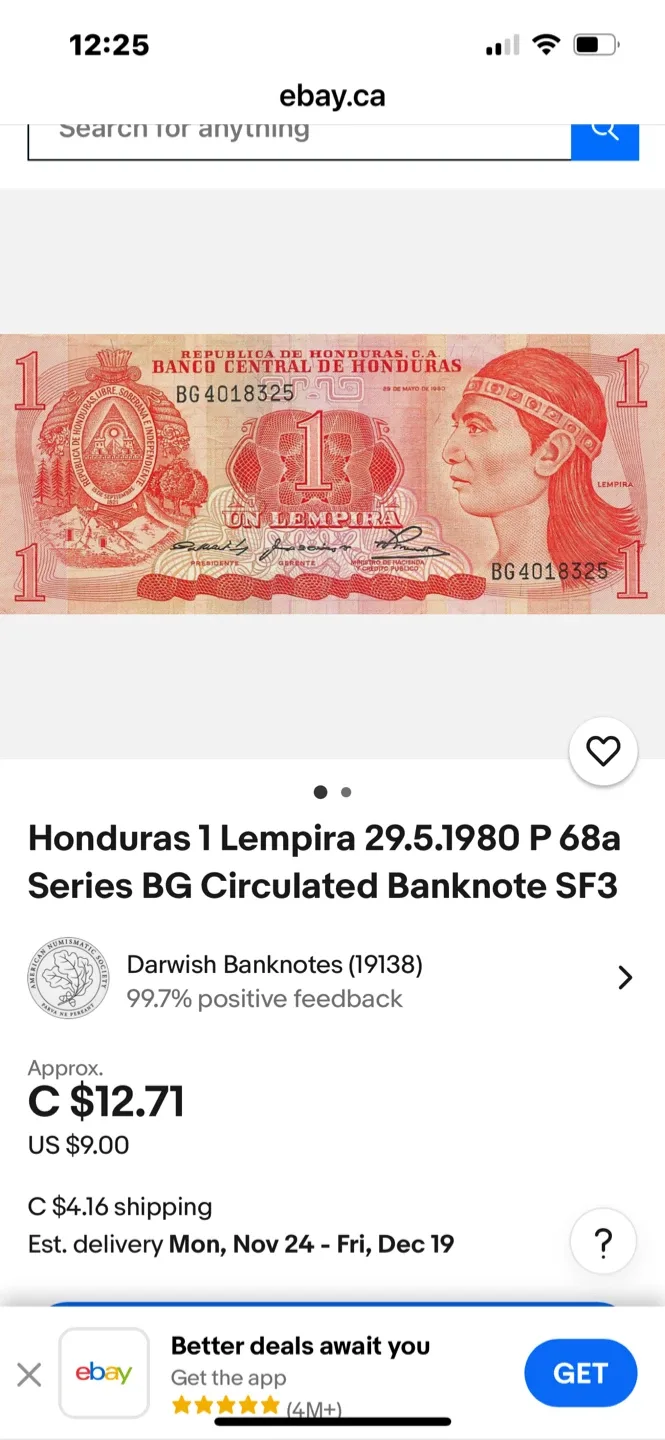 Vintage Honduras 1 Lempira Banknote image indicator(3)