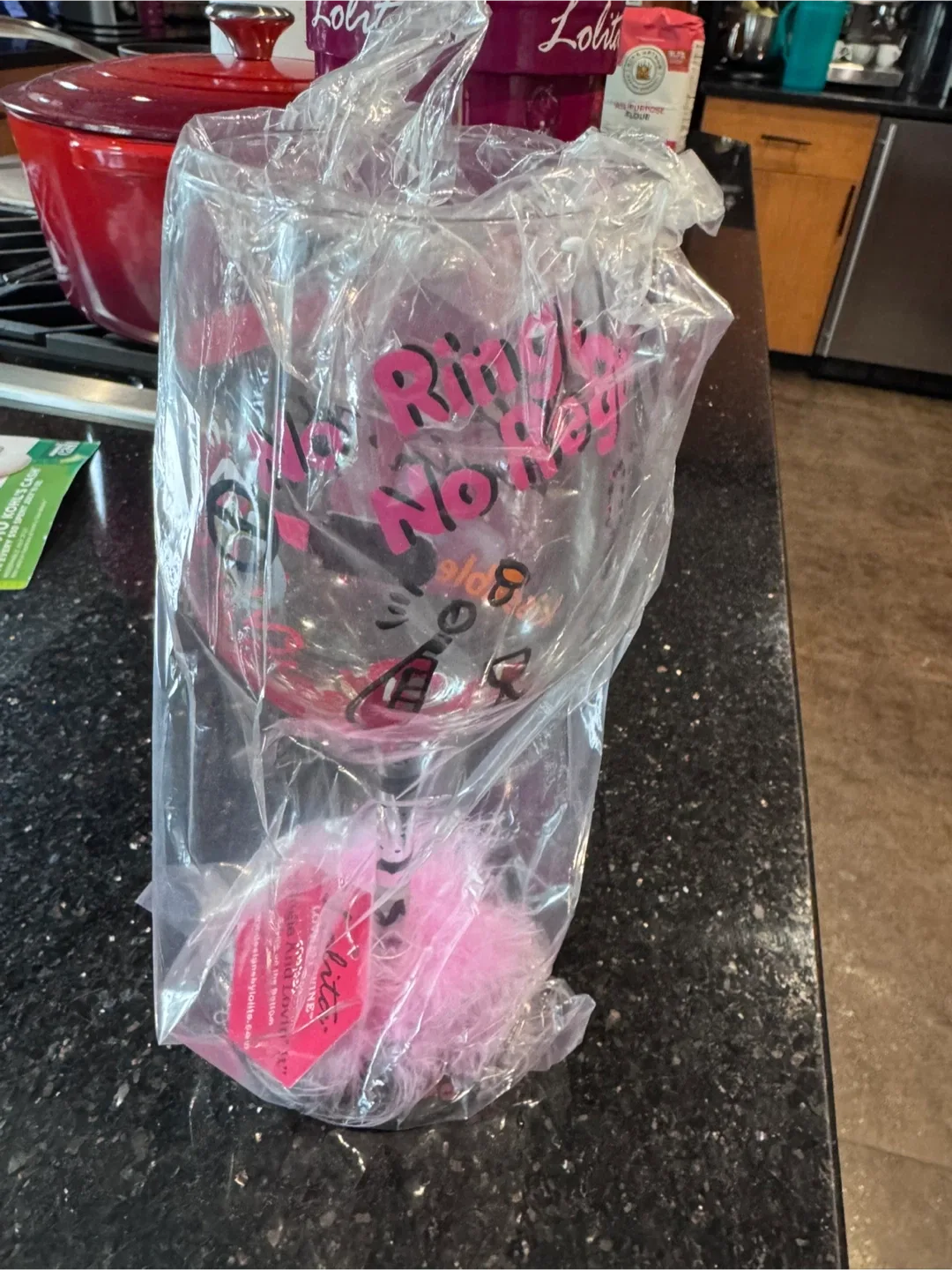 🥕Lolita "Ring, No Regrets" Wine Glass - 15 oz image indicator(3)