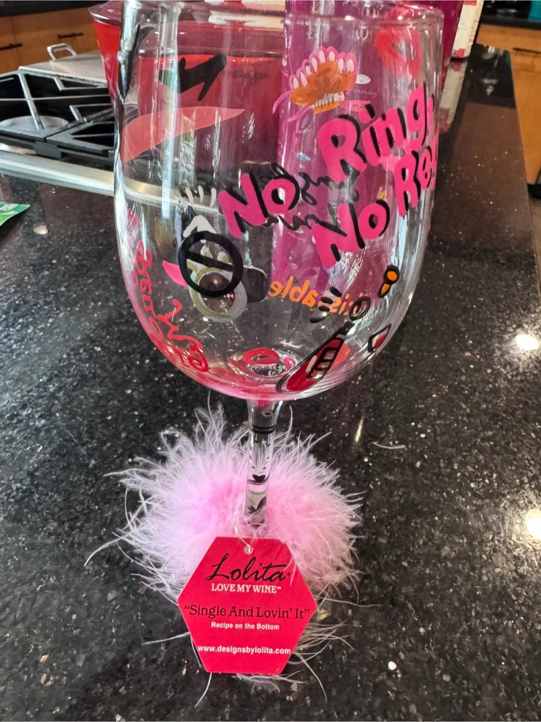 🥕Lolita "Ring, No Regrets" Wine Glass - 15 oz image indicator(8)