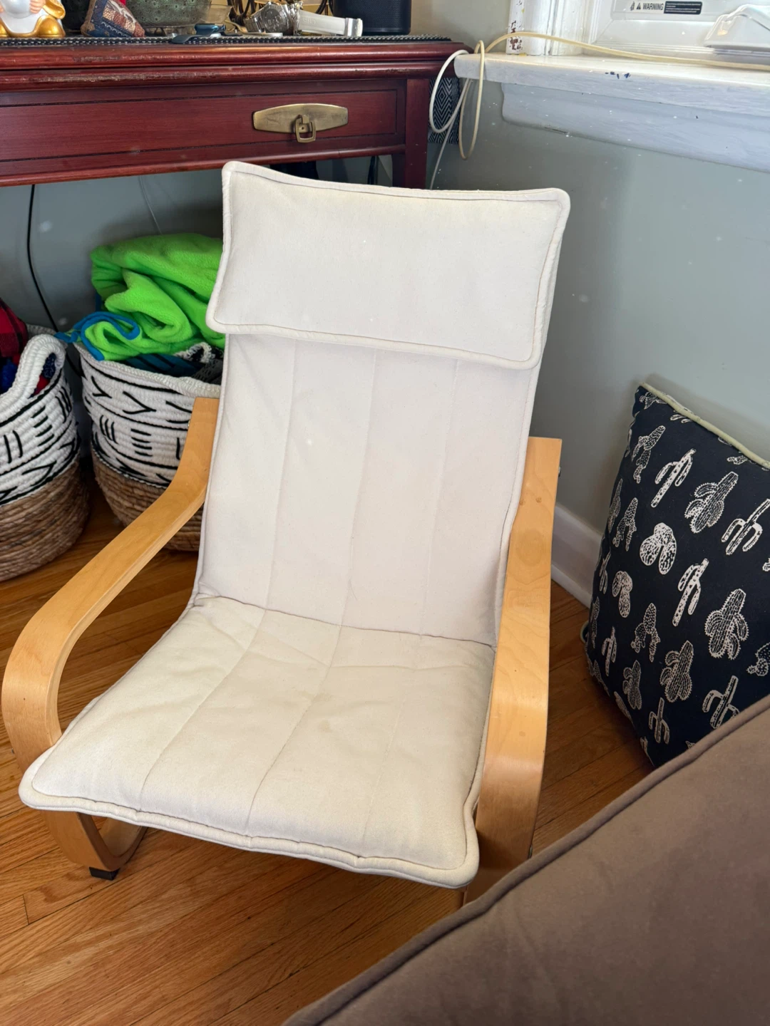 Child IKEA Poang Chair - Birch Veneer/Off-White