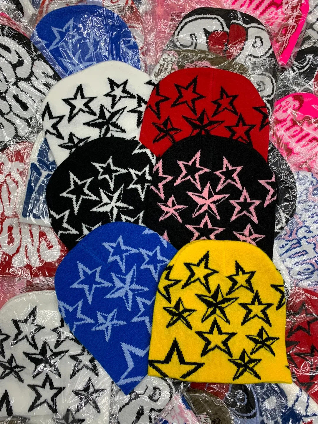 Assorted Beanies: Pretty Hustler, Gross Visions, Top Tier image indicator(5)