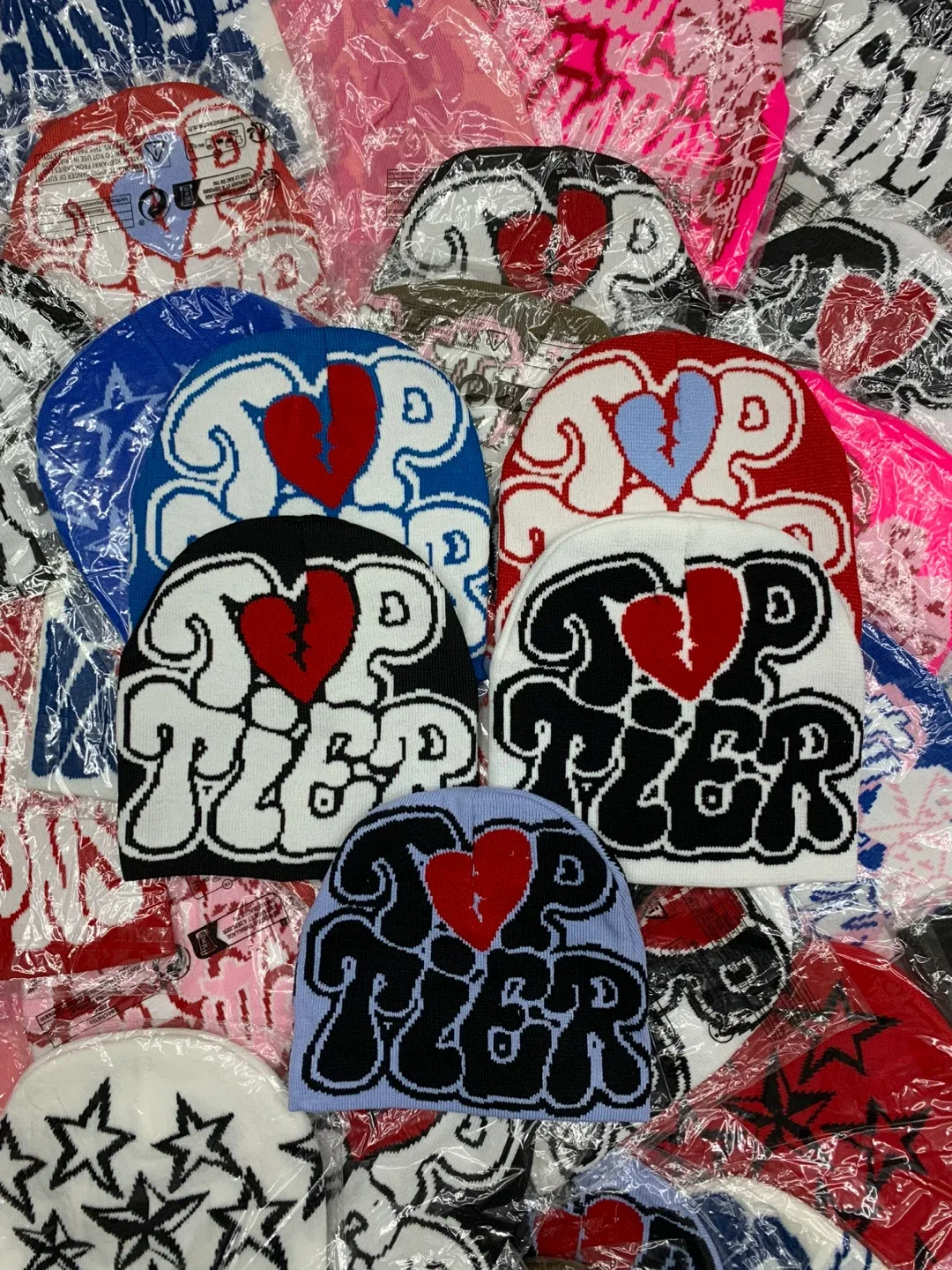 Assorted Beanies: Pretty Hustler, Gross Visions, Top Tier image indicator(2)