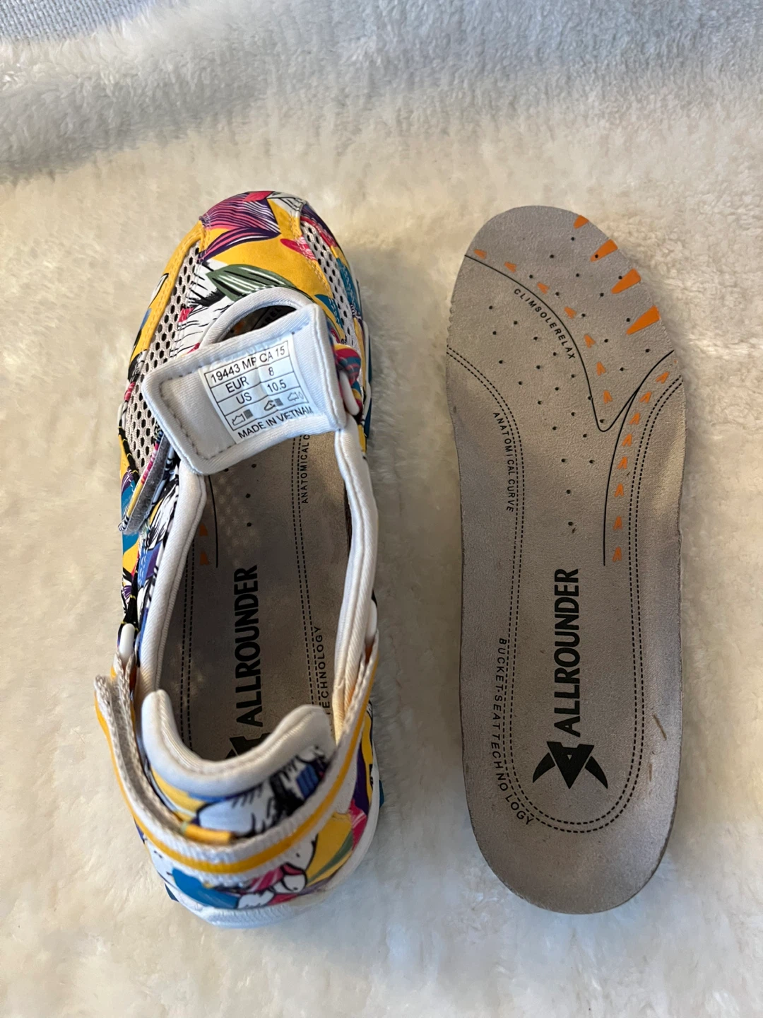 New Allrounder By Mephisto Floral Sneakers Women US Size 10.5 - photo 3