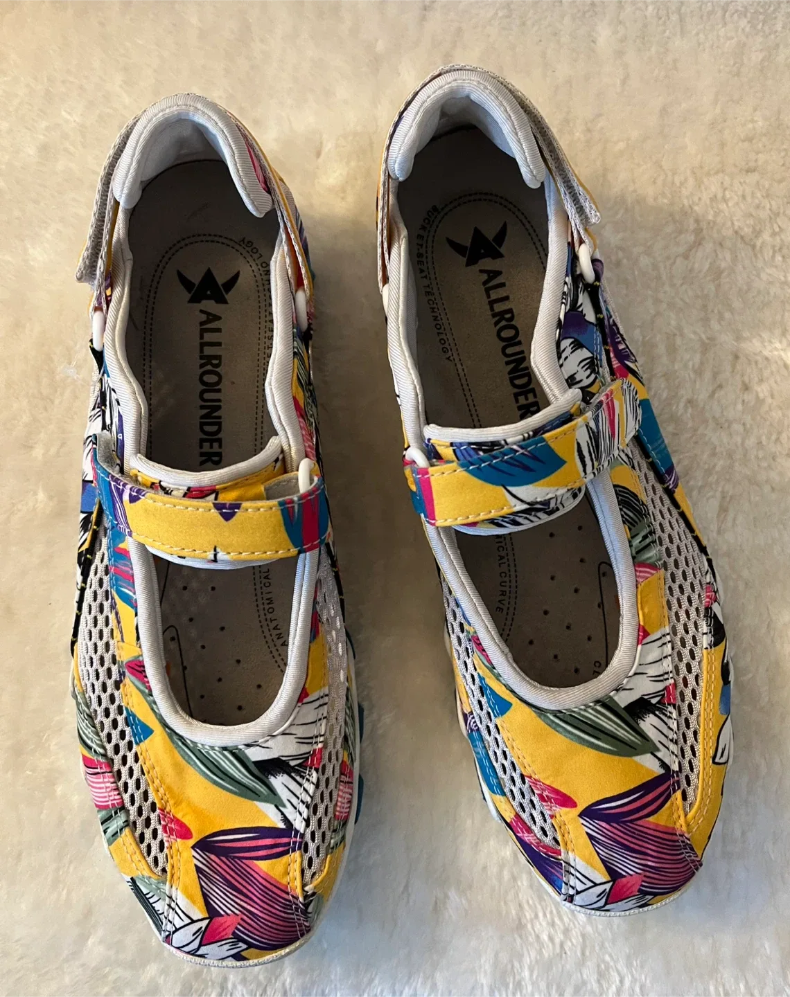 New Allrounder By Mephisto Floral Sneakers Women US Size 10.5 image indicator(6)