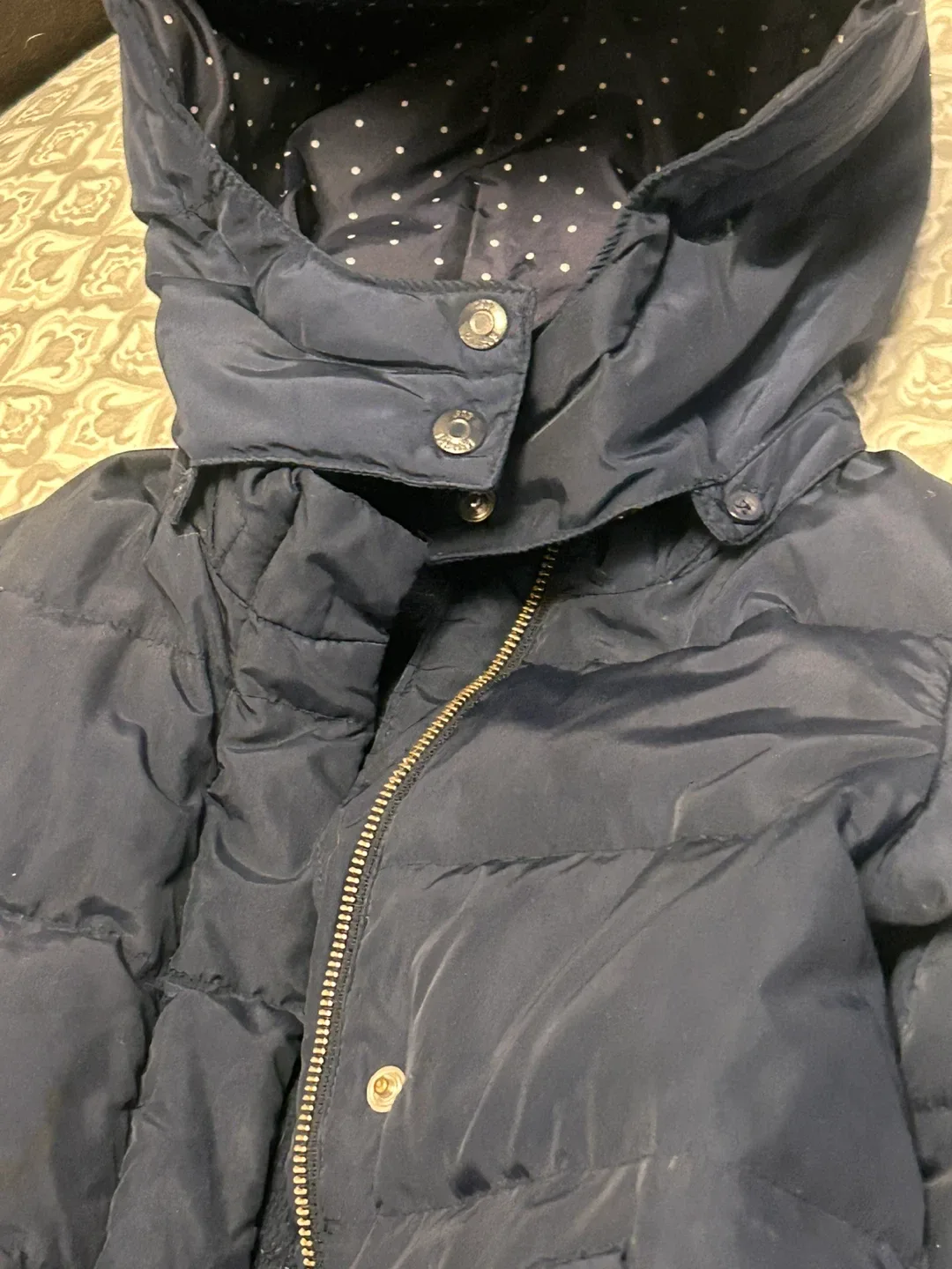 Gap Kids Blue Puffer Jacket - Size 4 Years image indicator(7)