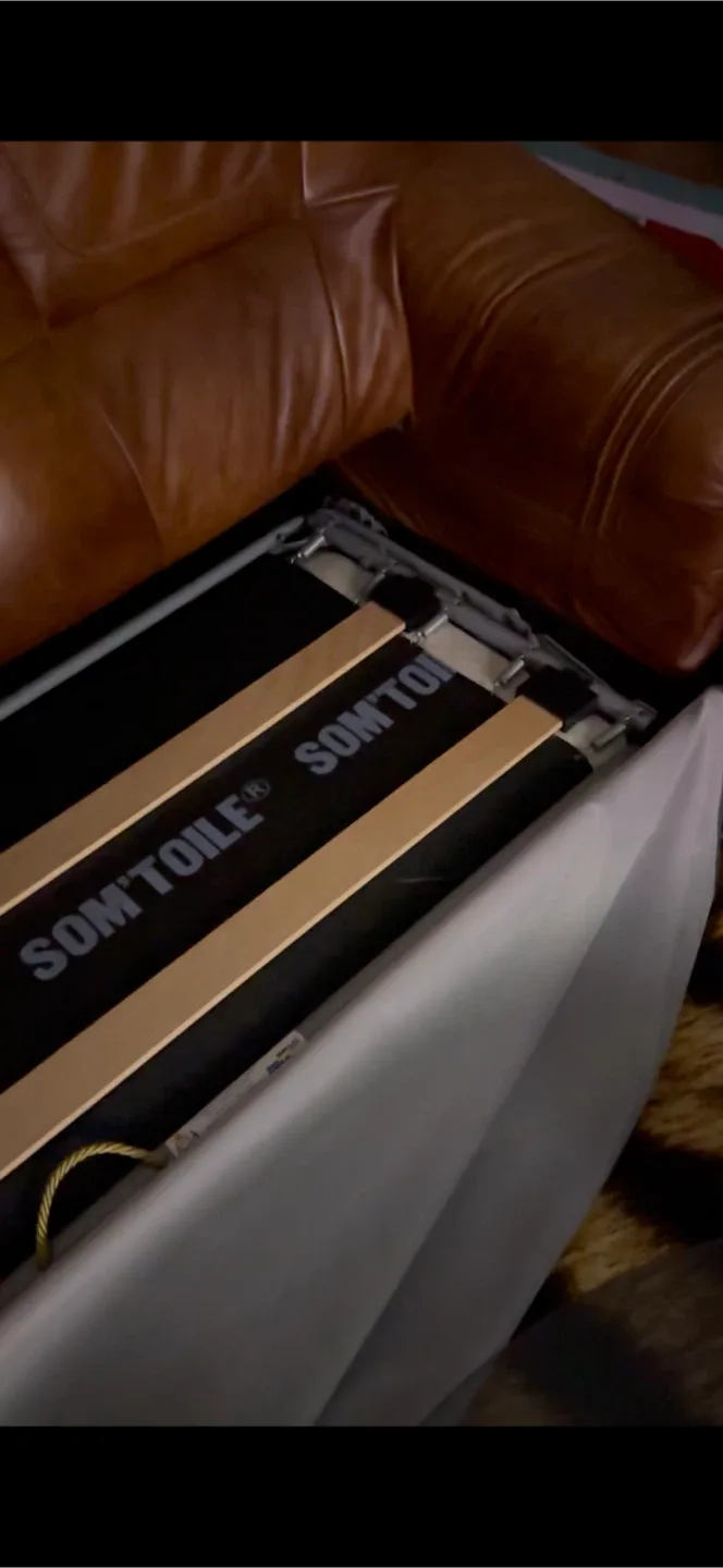 Brown Leather Sofa bed & loveseat easy ground level pickup image indicator(4)